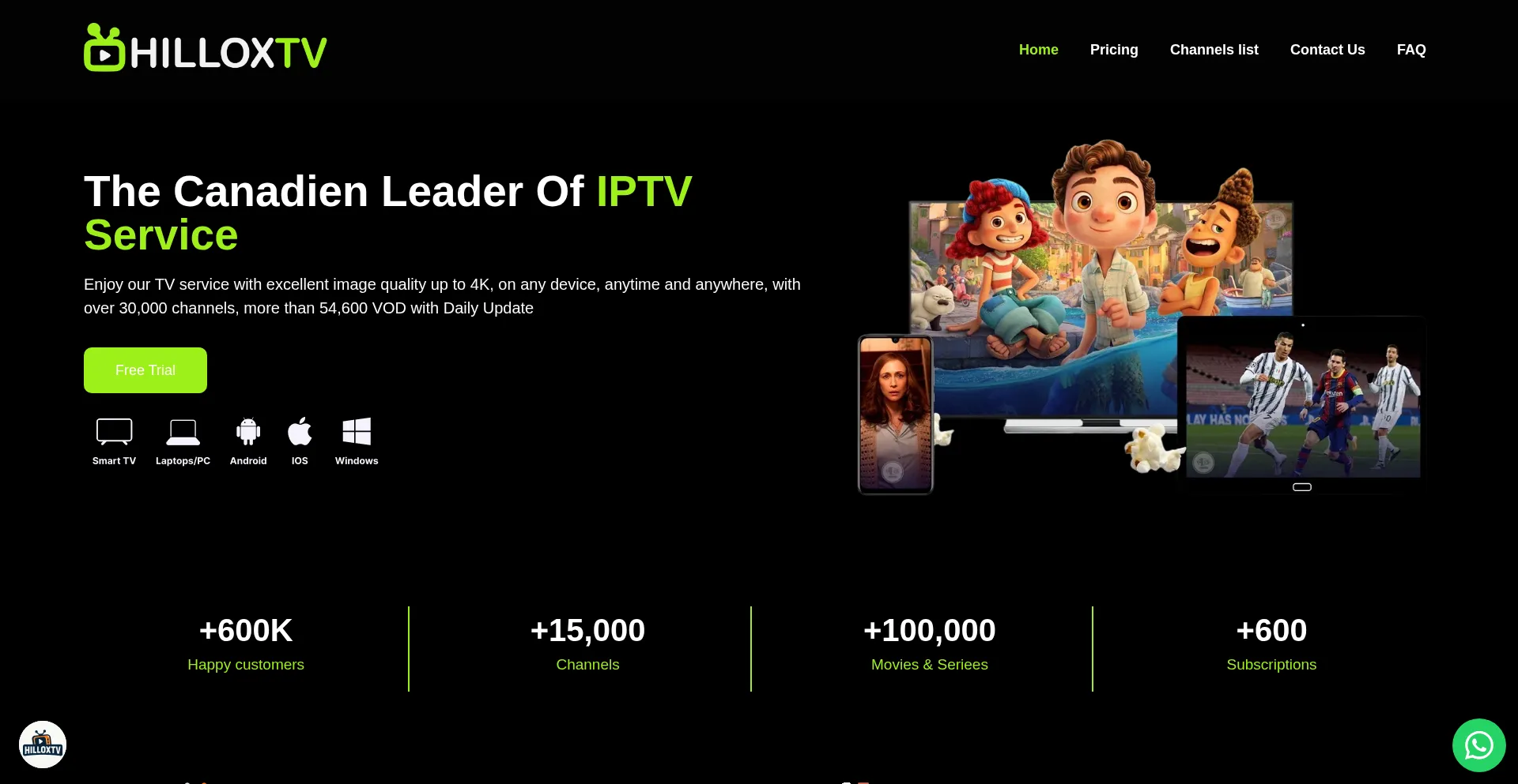Website screenshot of Hilloxtv.shop