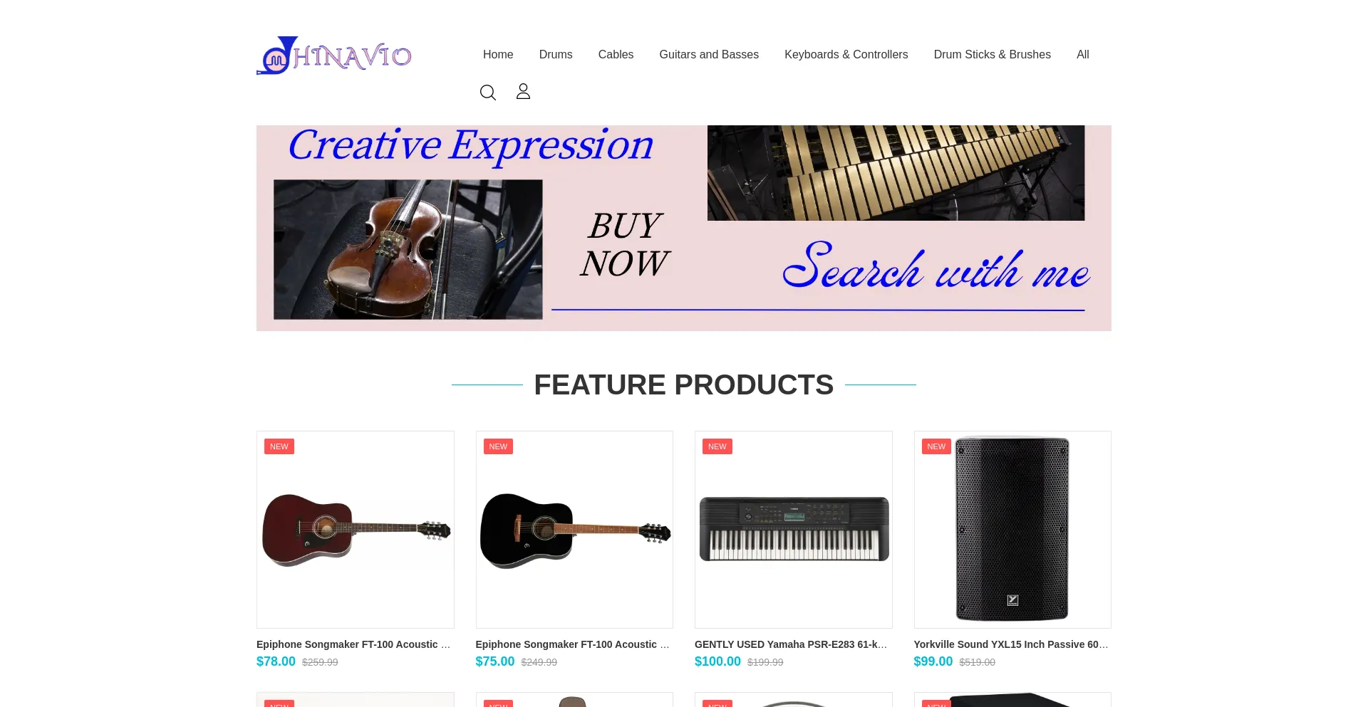 Website screenshot of Hinavio.com
