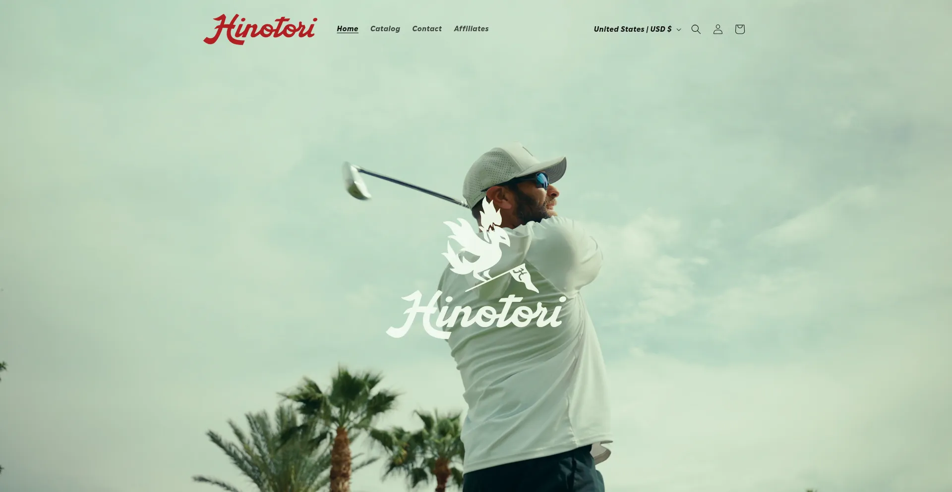 Website screenshot of Hinotorigolf.com