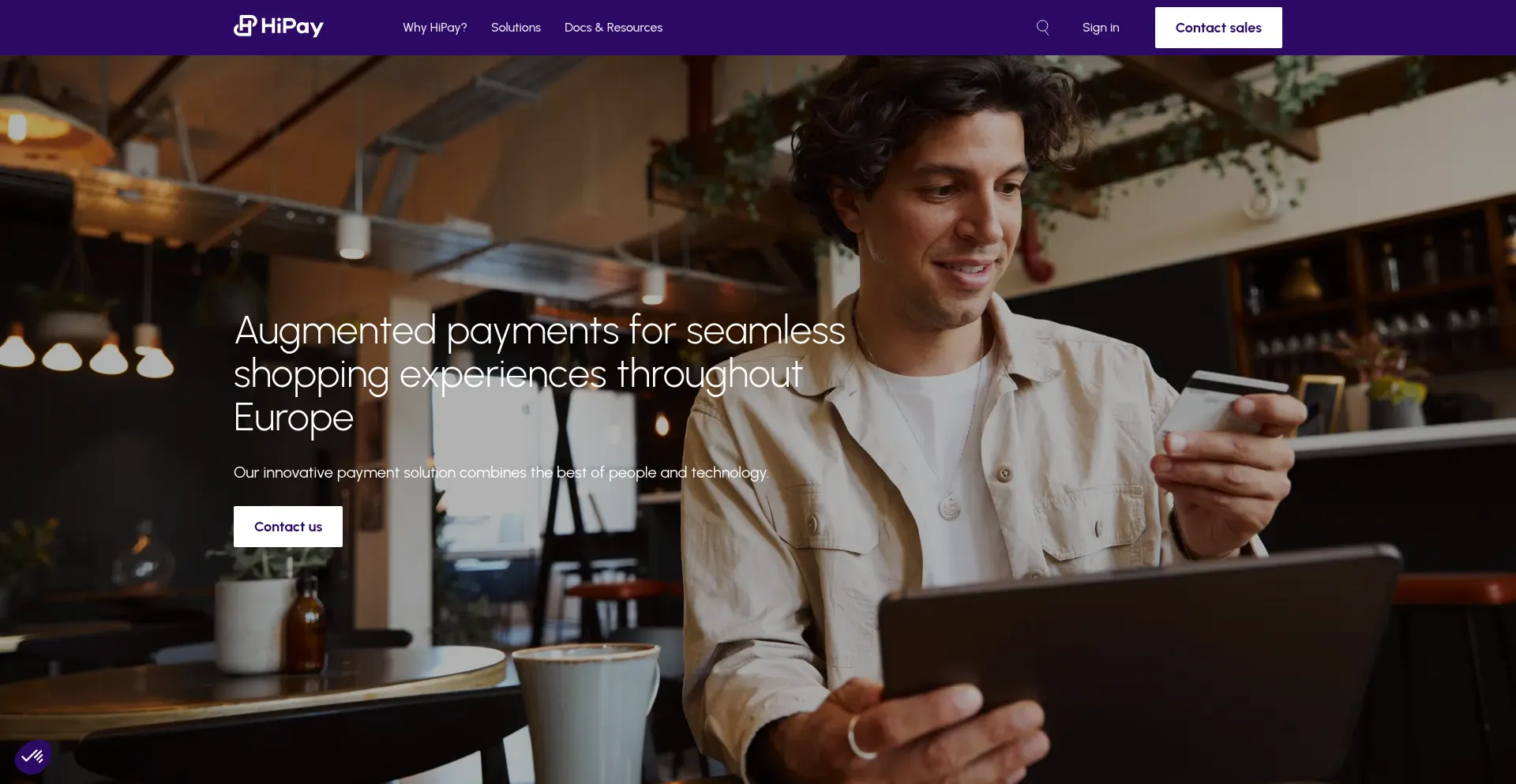 Website screenshot of Hipay.com
