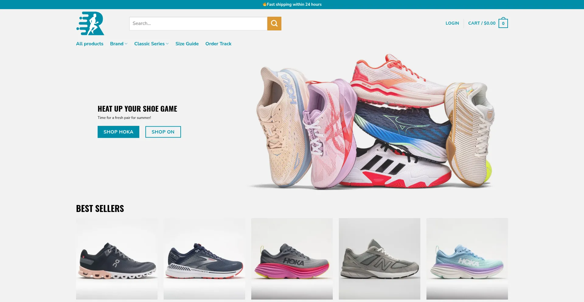 Website screenshot of Hirunning.shop