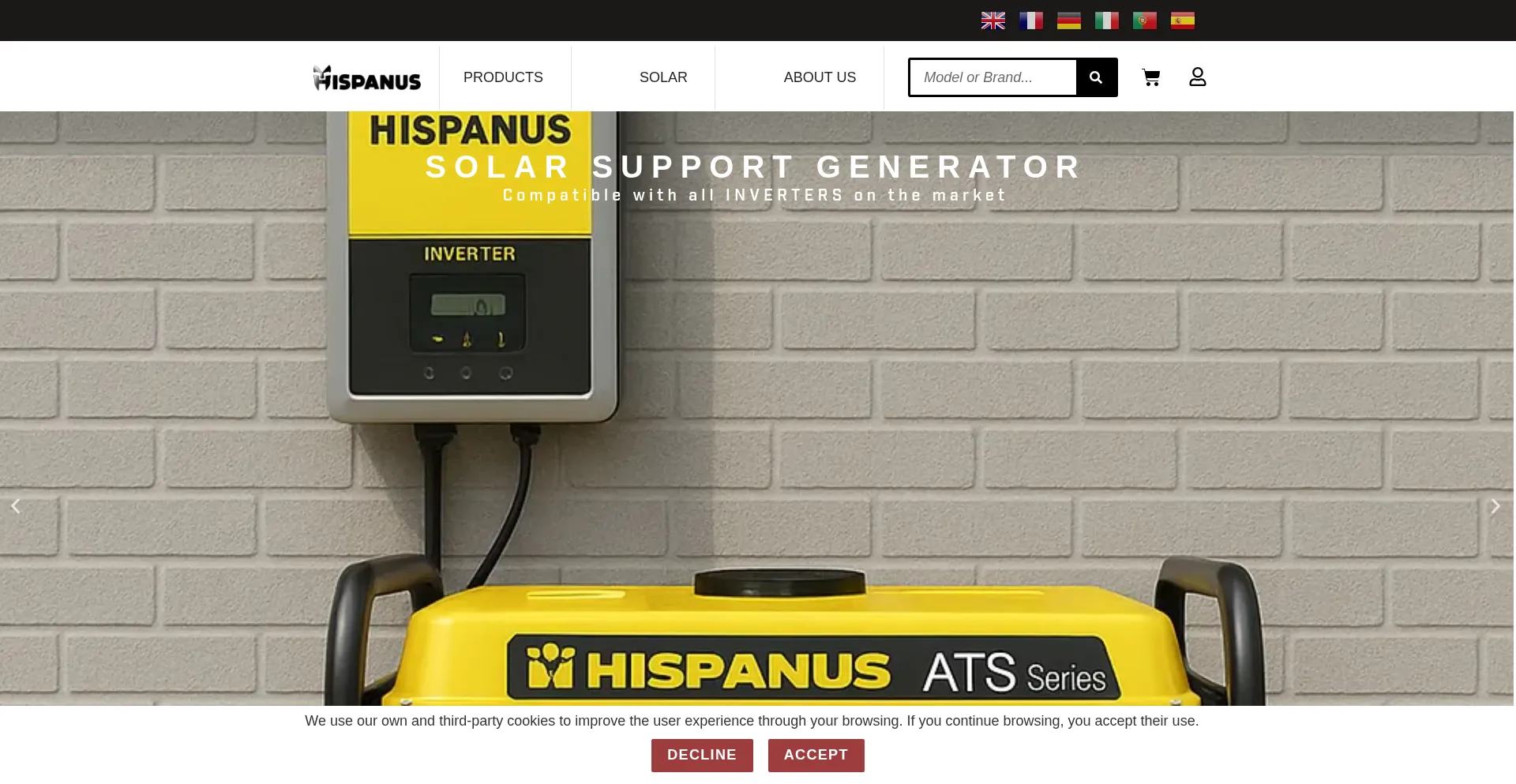 Website screenshot of Hispanus.es