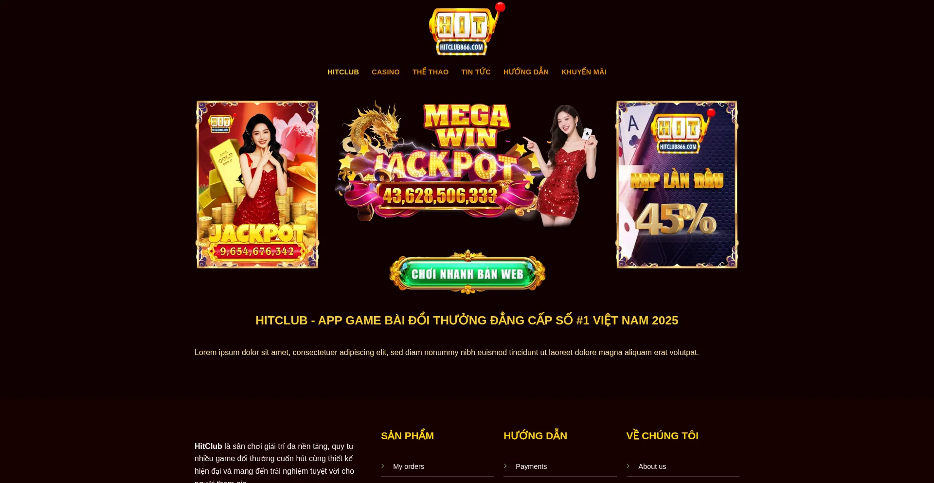 Website screenshot of Hitclub866.com