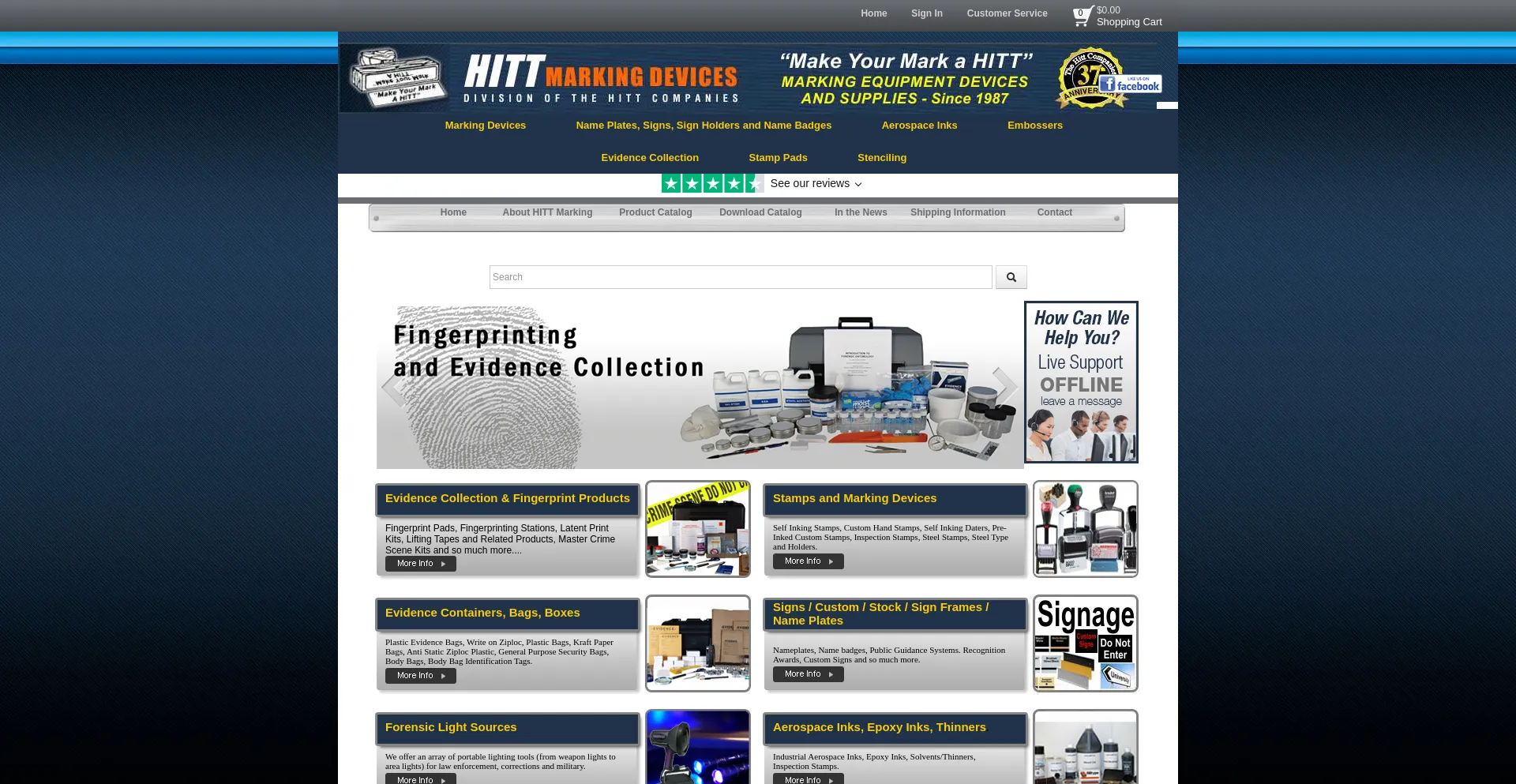 Website screenshot of Hittmarking.com