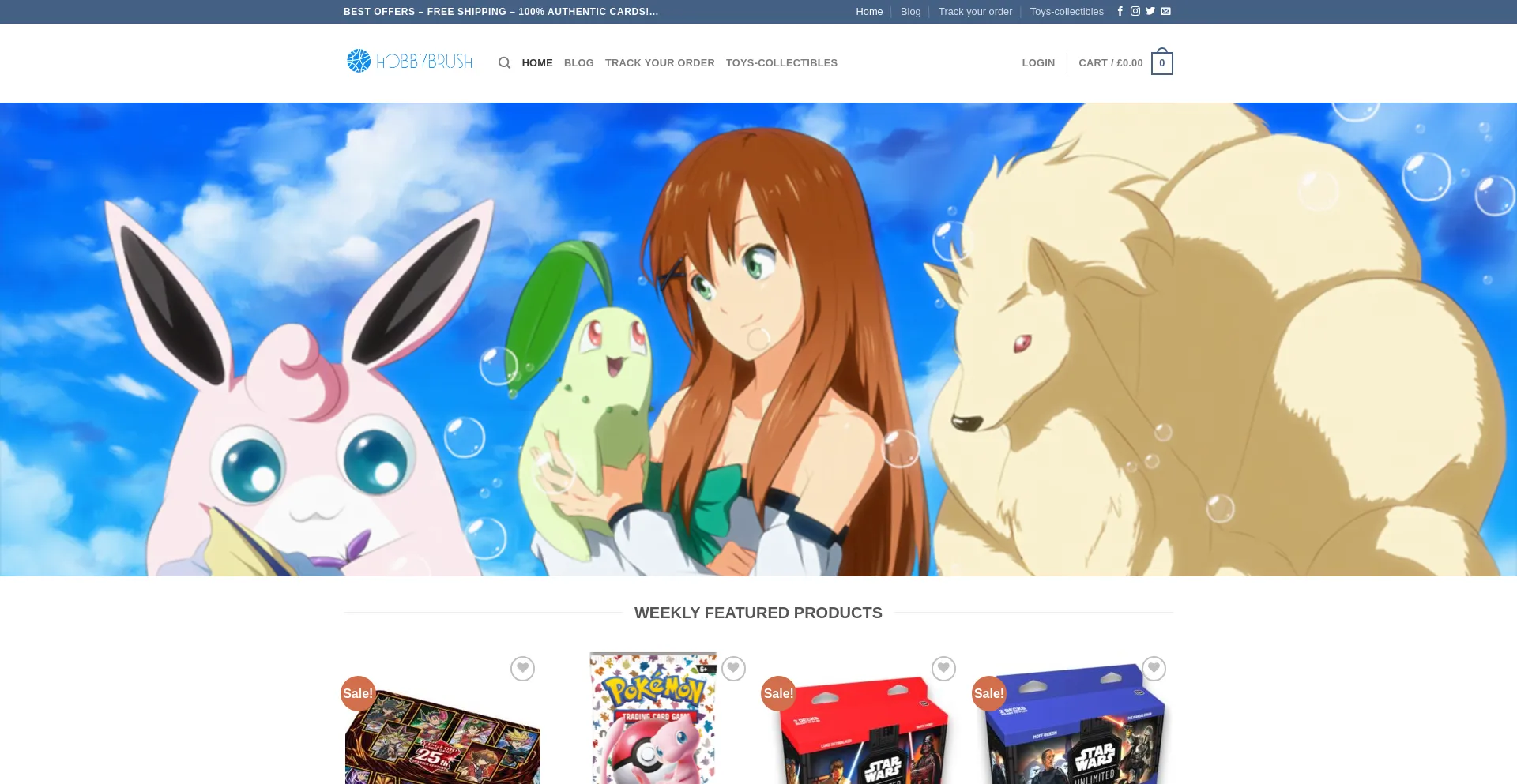 Website screenshot of Hobbybrush.com