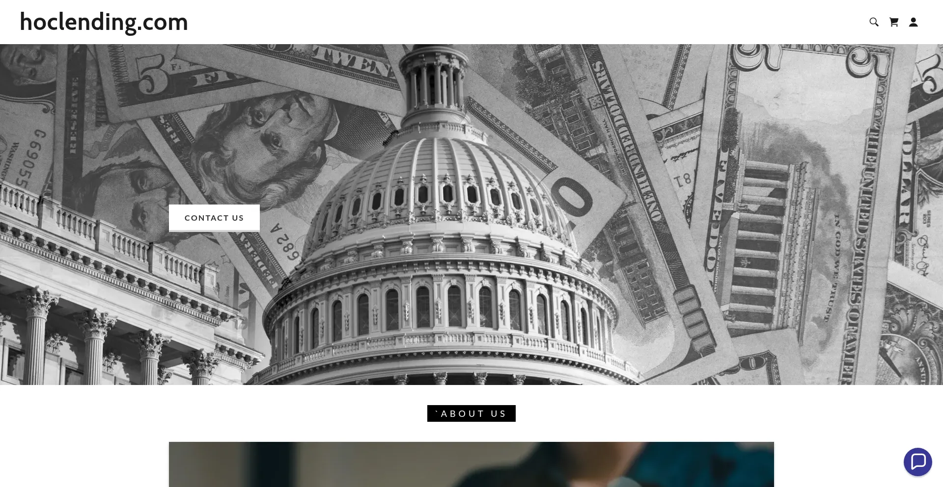 Website screenshot of Hoclending.com
