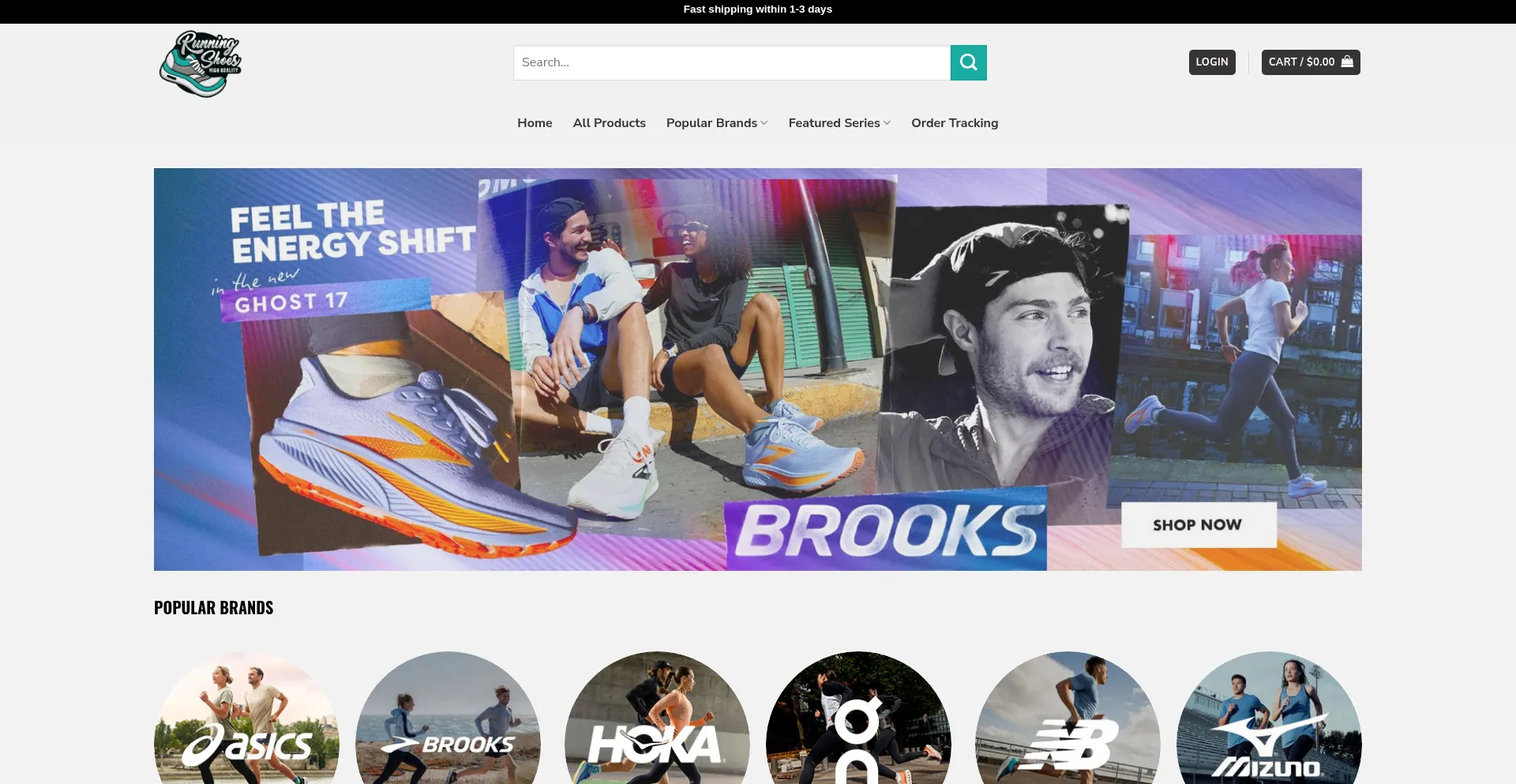 Website screenshot of Holaabcrunner.shop