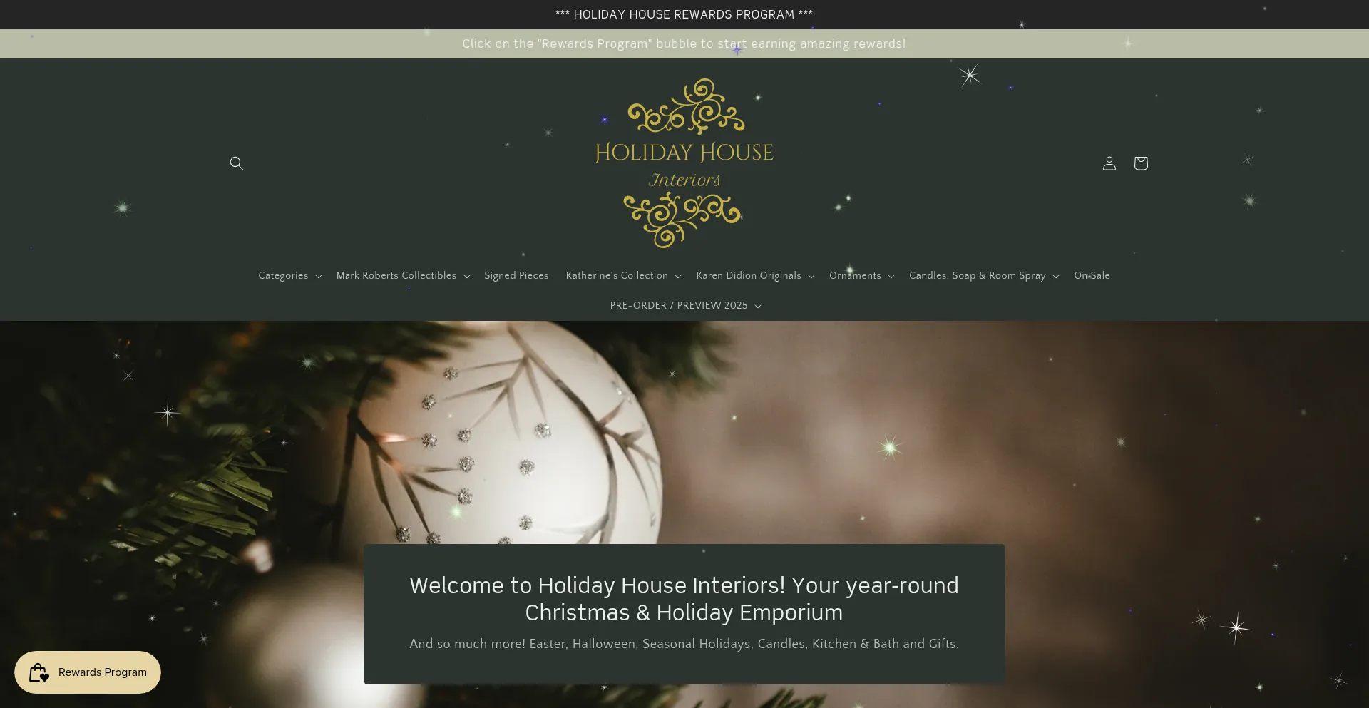 Website screenshot of Holidayhouseinteriors.com