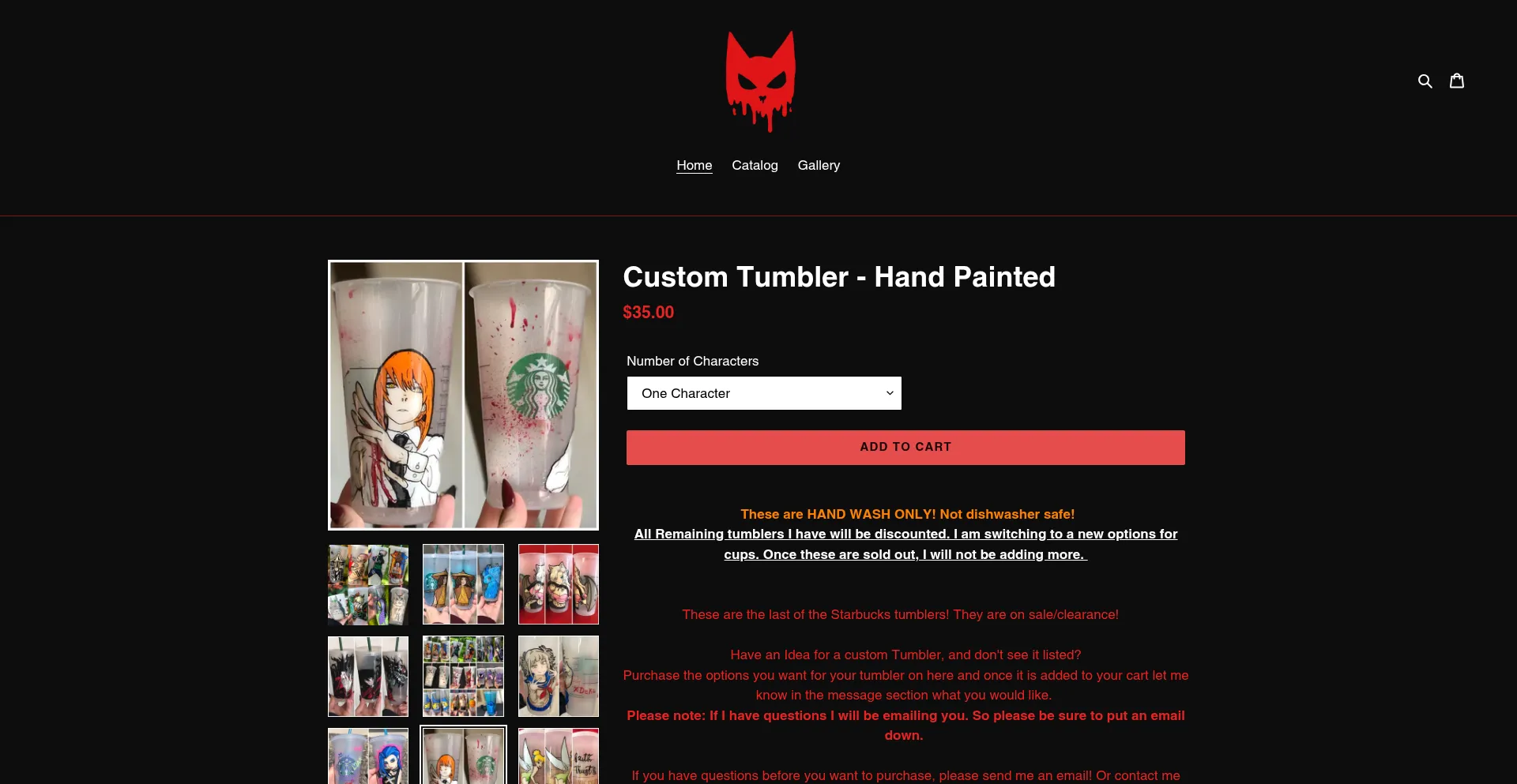 Website screenshot of Hollyeekitty.myshopify.com
