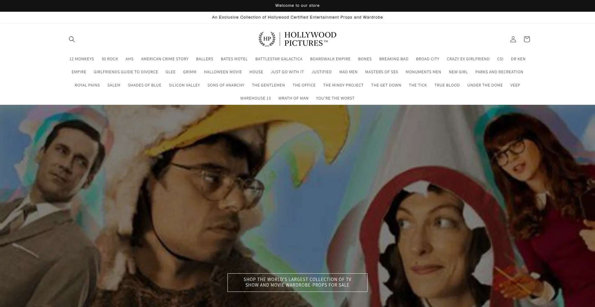 Website screenshot of Hollywoodpictures.shop