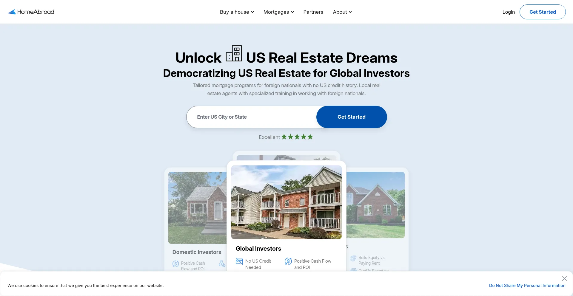 Website screenshot of Homeabroadinc.com