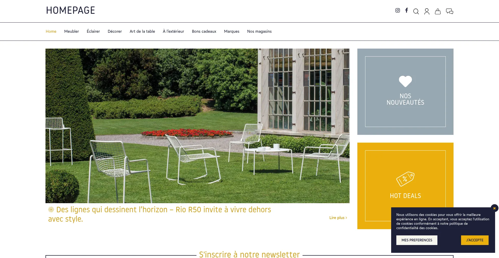Website screenshot of Homepagebrussels.com