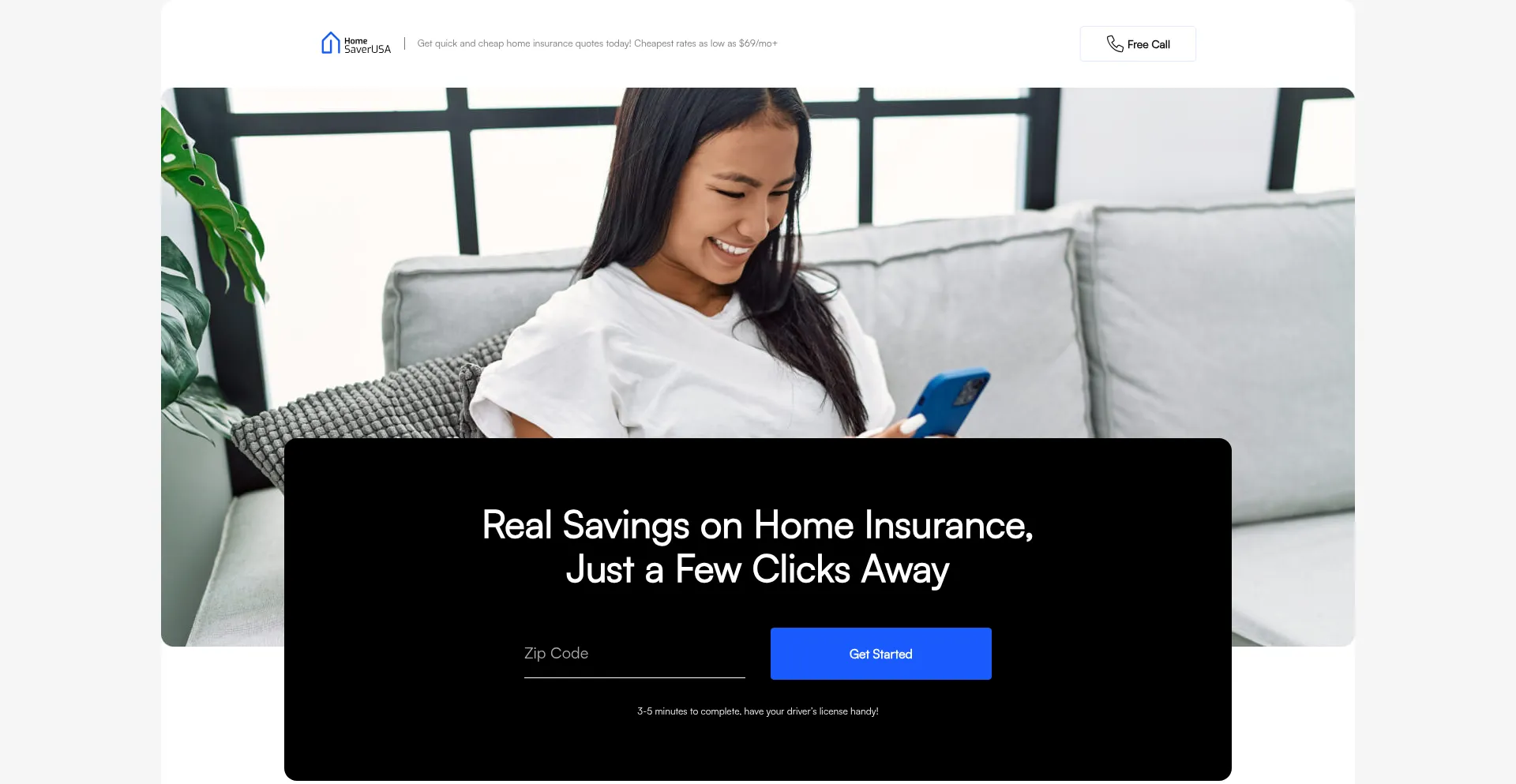 Website screenshot of Homesaverusa.com