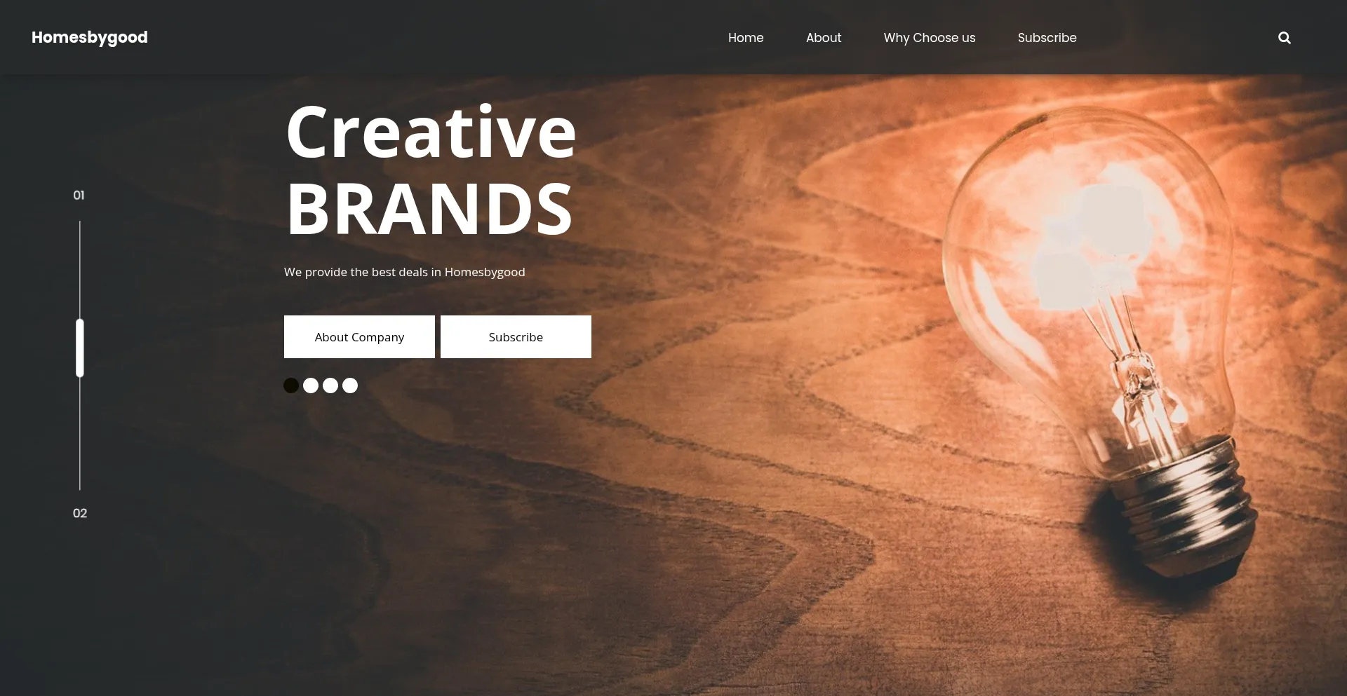 Website screenshot of Homesbygood.com