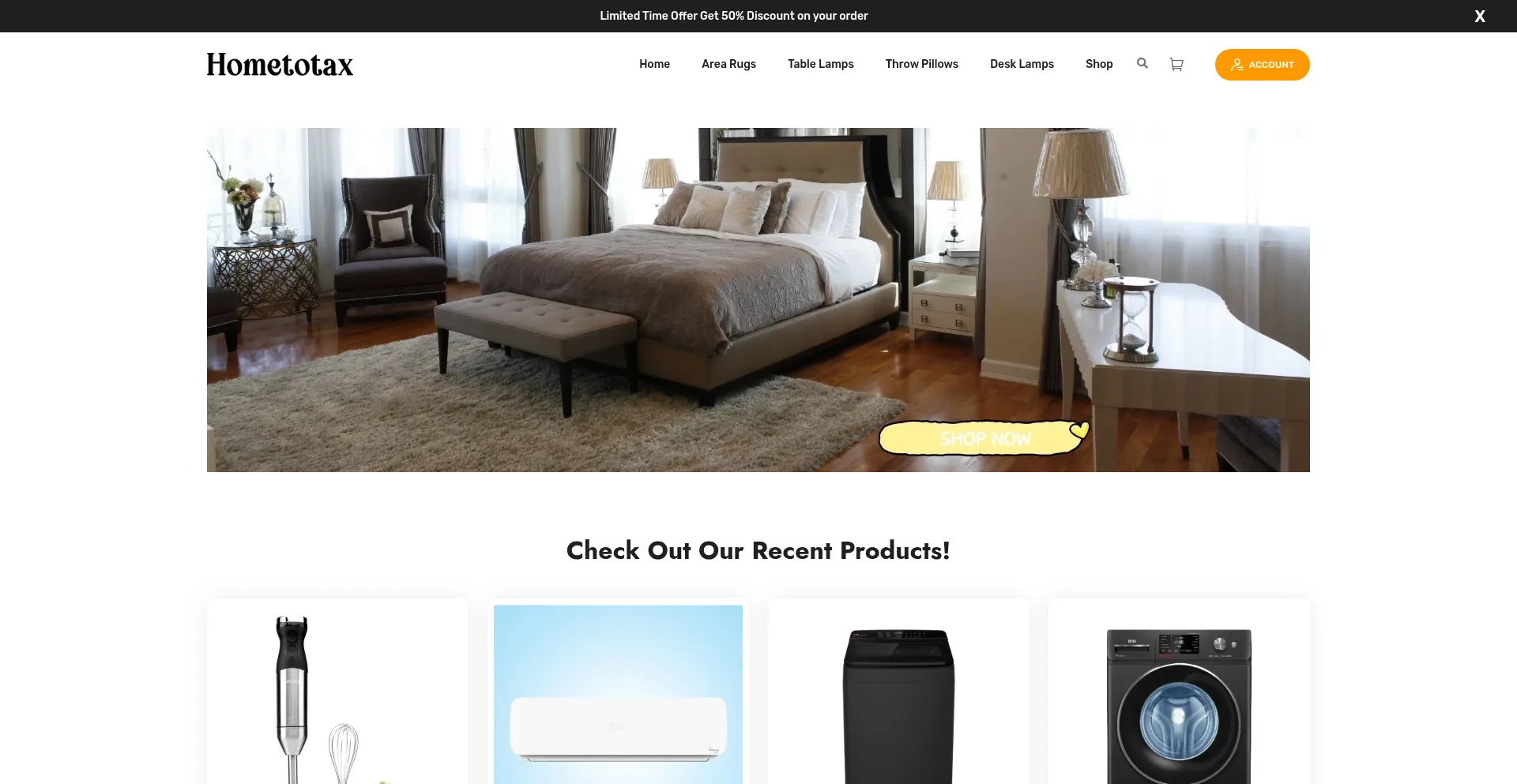 Website screenshot of Hometotax.com