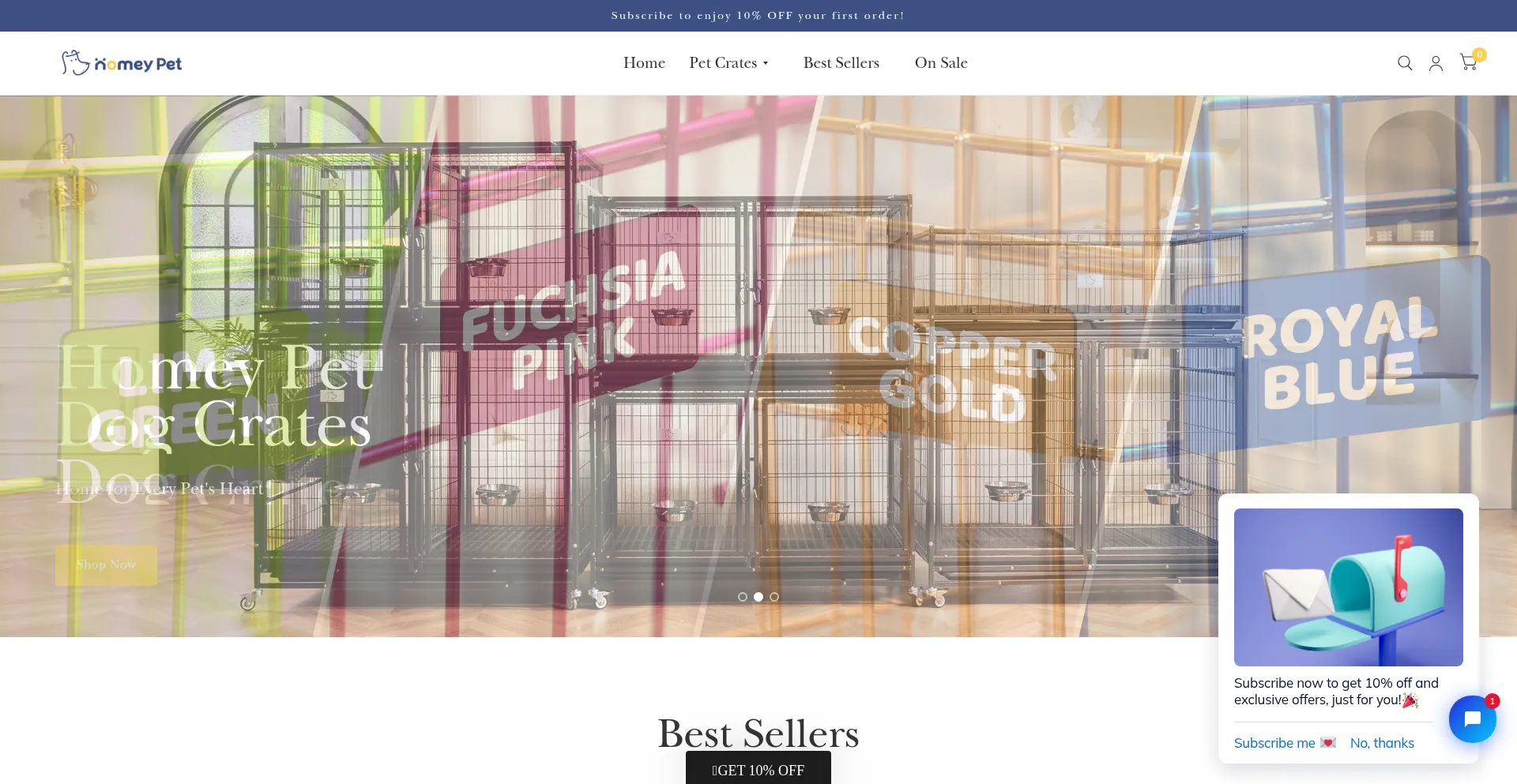 Website screenshot of Homeypetusa.com