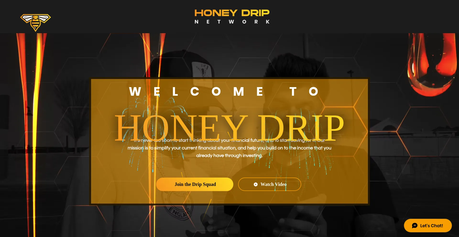 Website screenshot of Honeydripnetwork.com