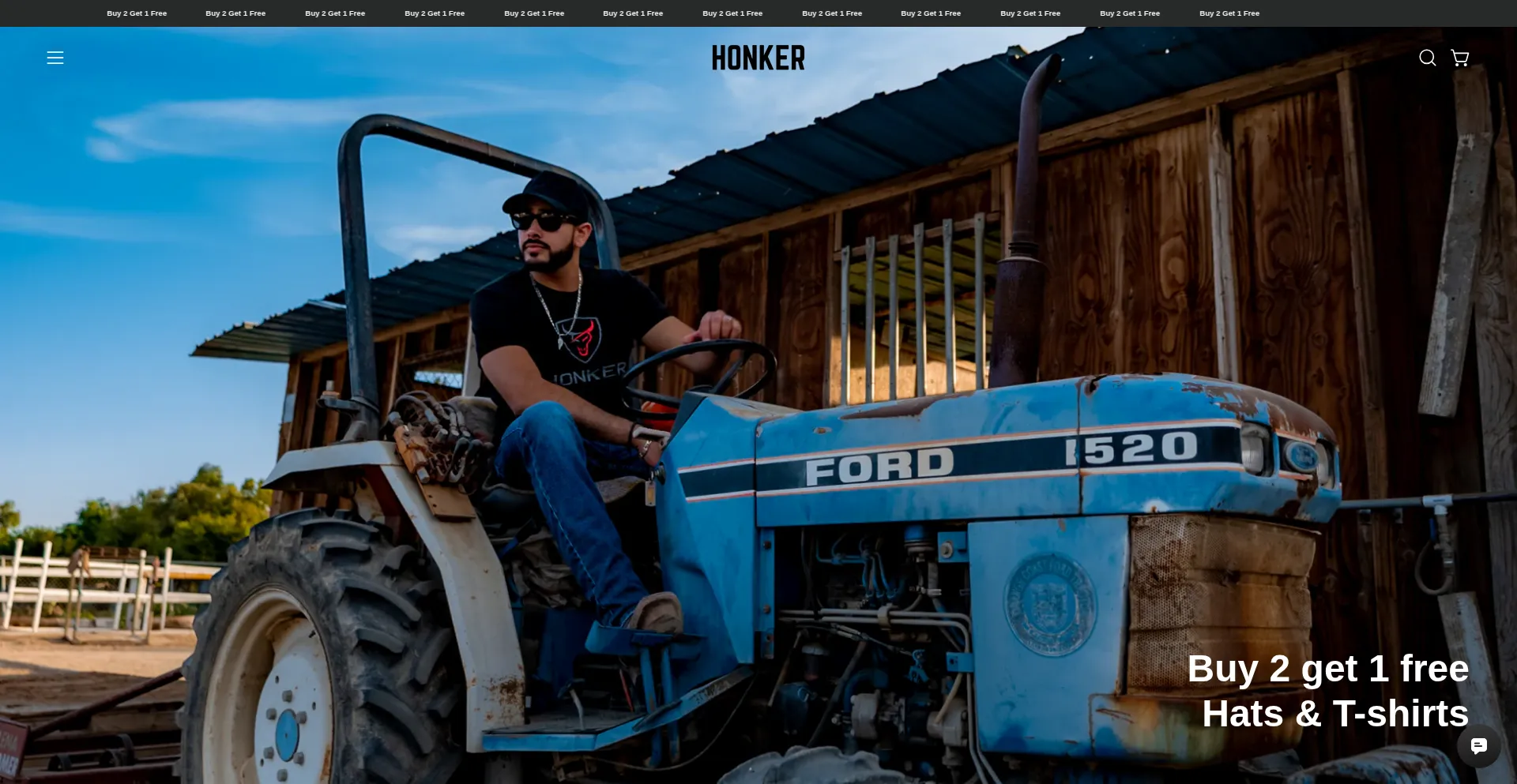Website screenshot of Honkerco.com
