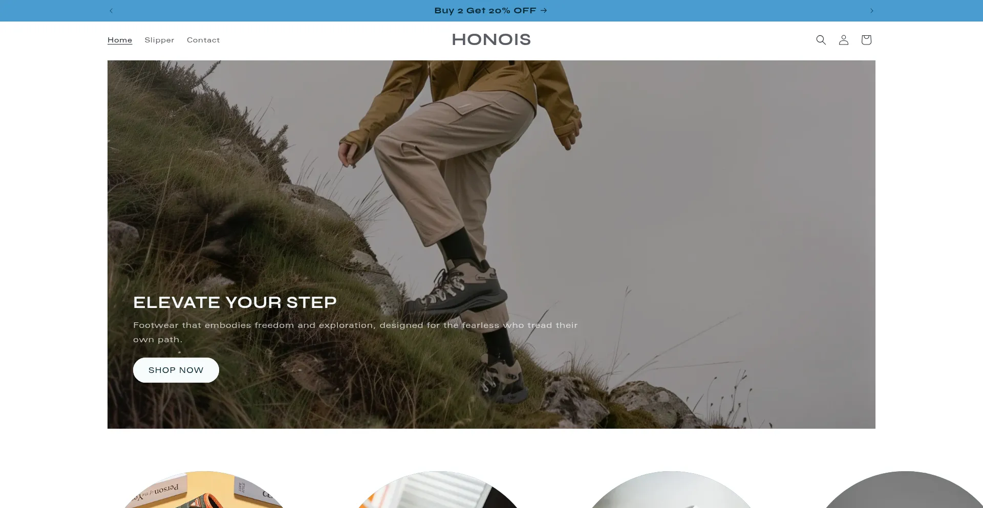 Website screenshot of Honois.shop