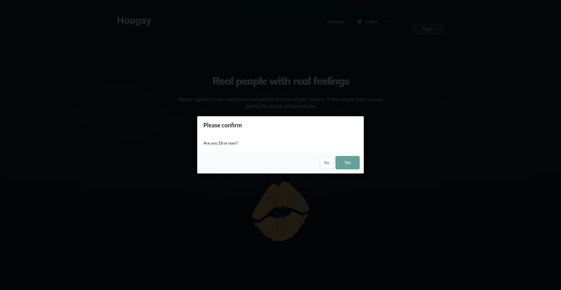 Website screenshot of Hoogsy.com