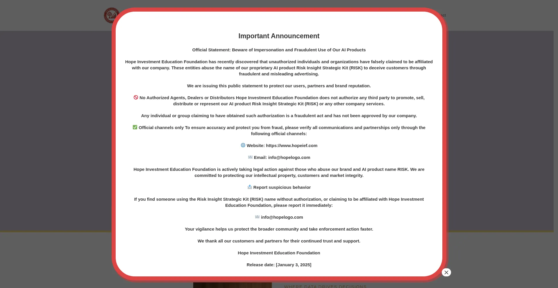 Website screenshot of Hopelogo.com