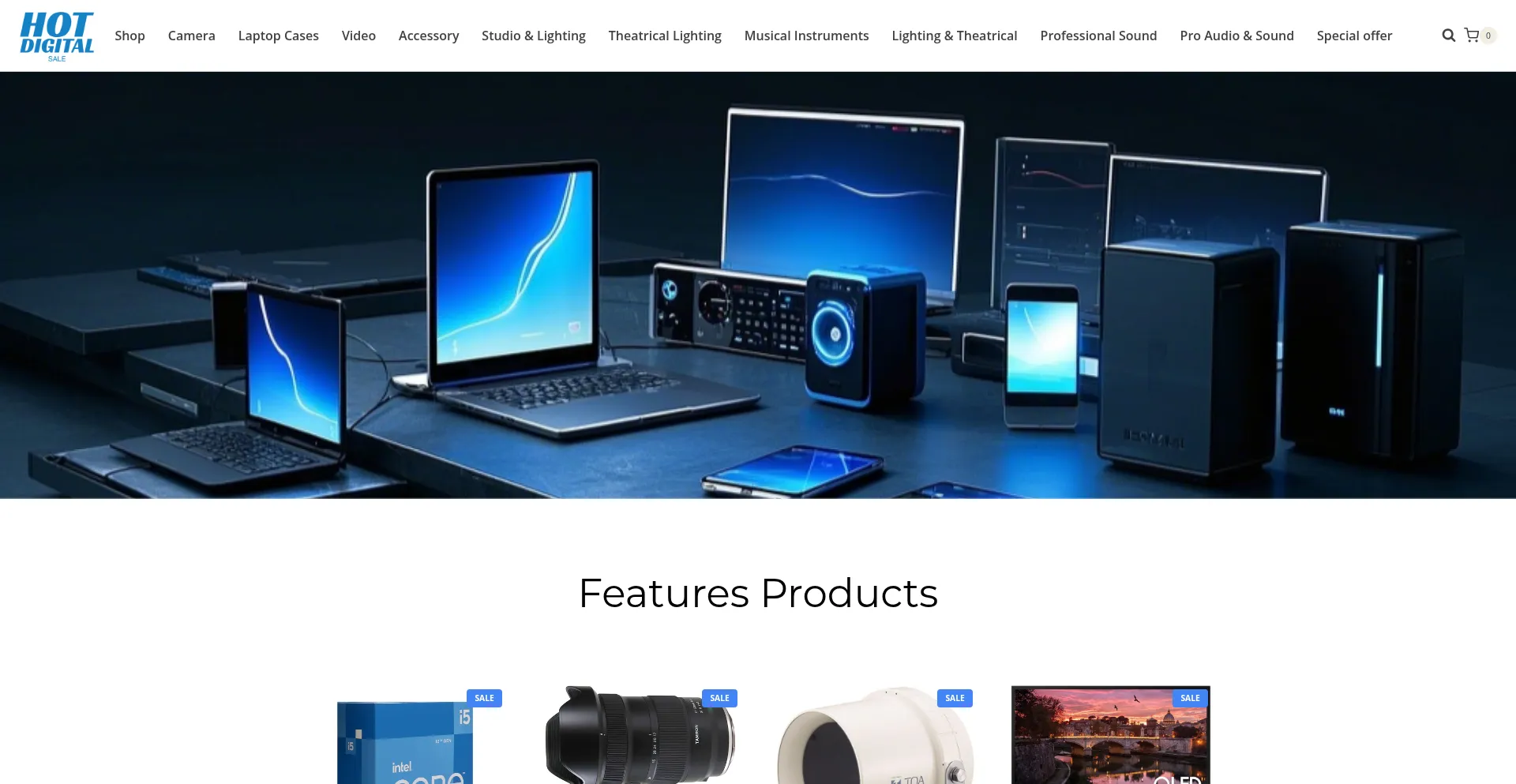 Website screenshot of Hotdigitalsale.com