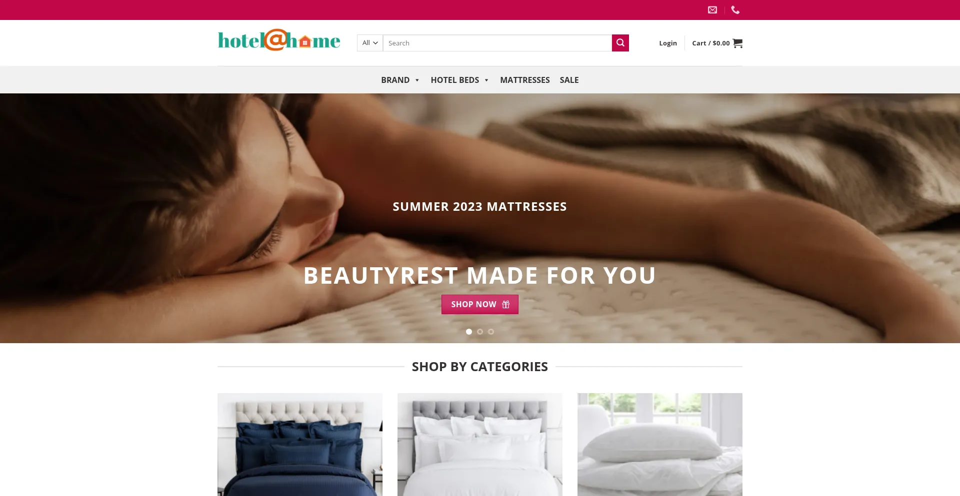 Website screenshot of Hotelathome.com.au