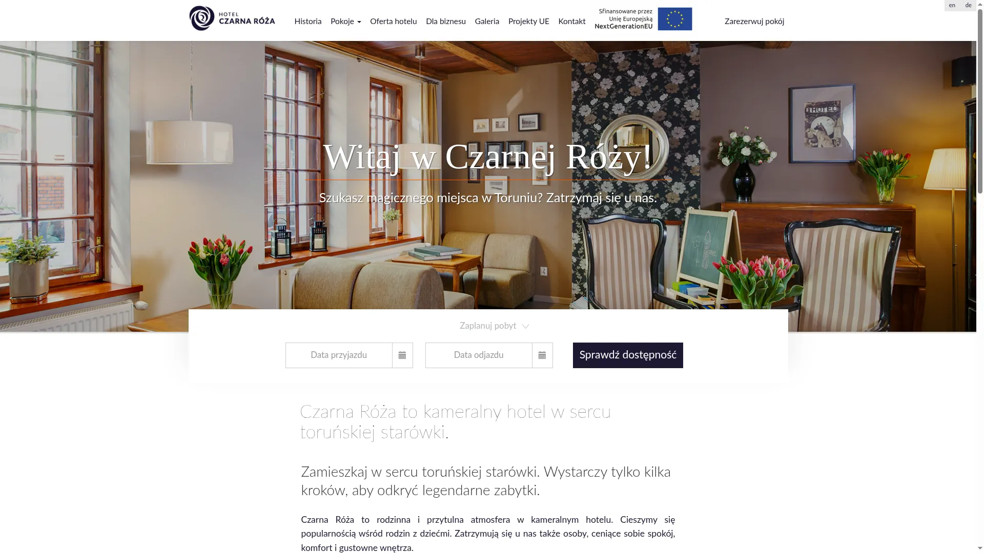 Hotelczarnaroza.pl