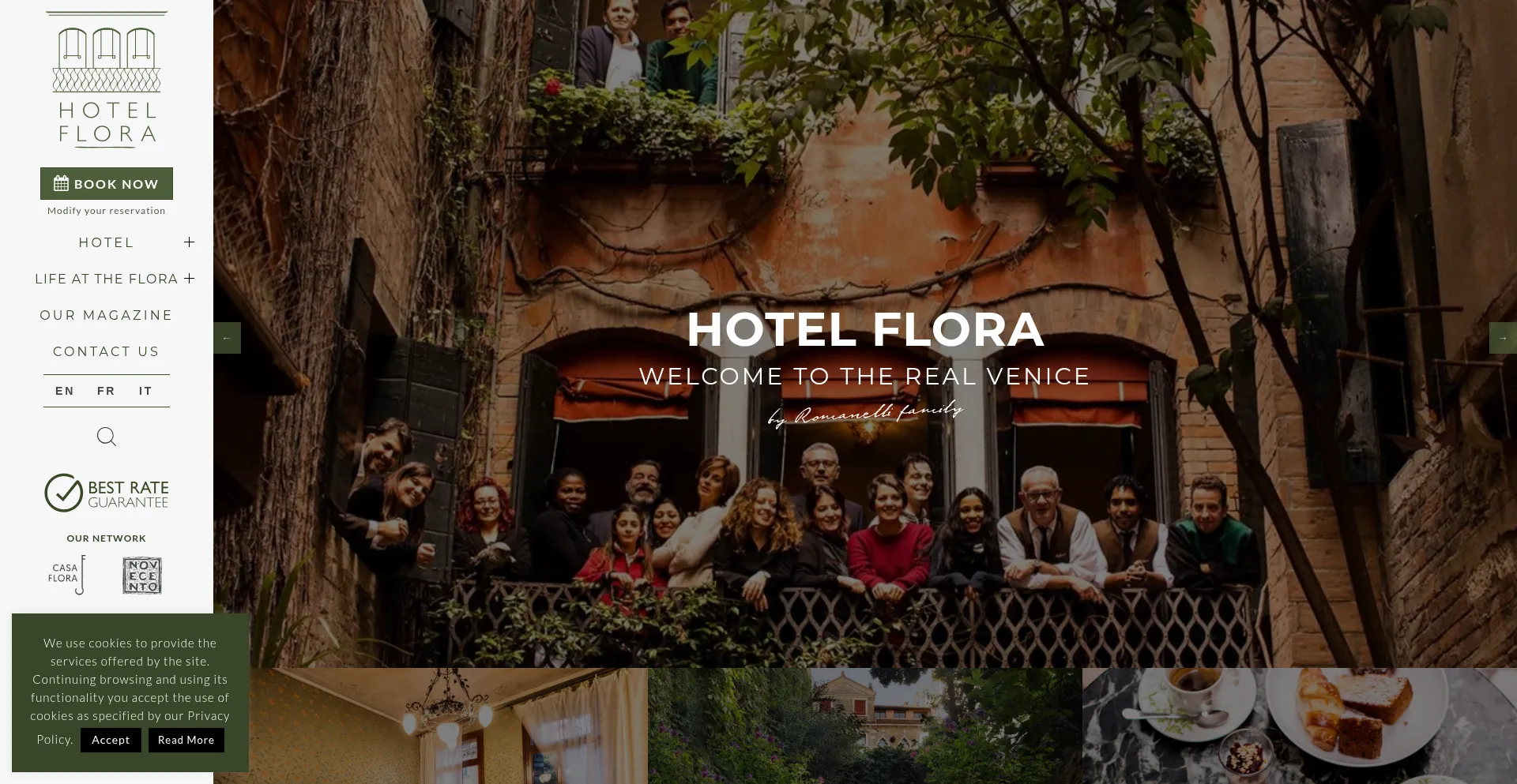 Website screenshot of Hotelflora.it