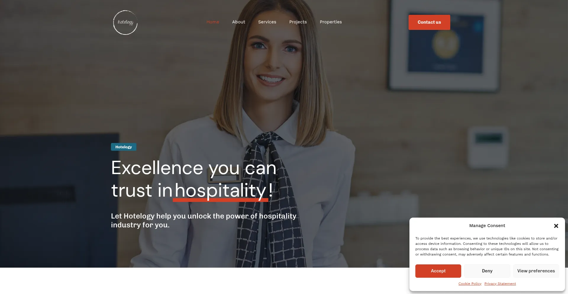 Website screenshot of Hotelogy.eu