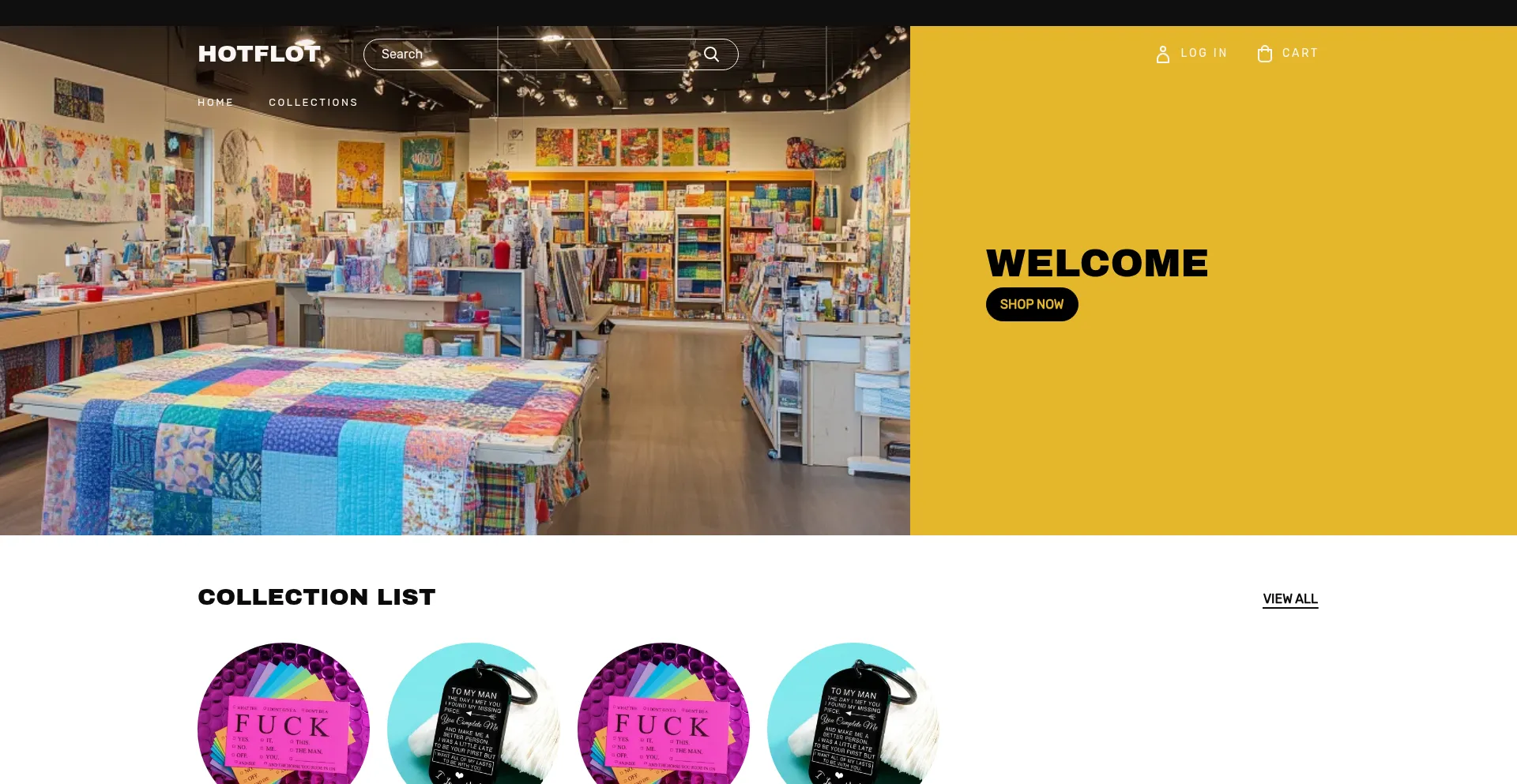 Website screenshot of Hotflot.com