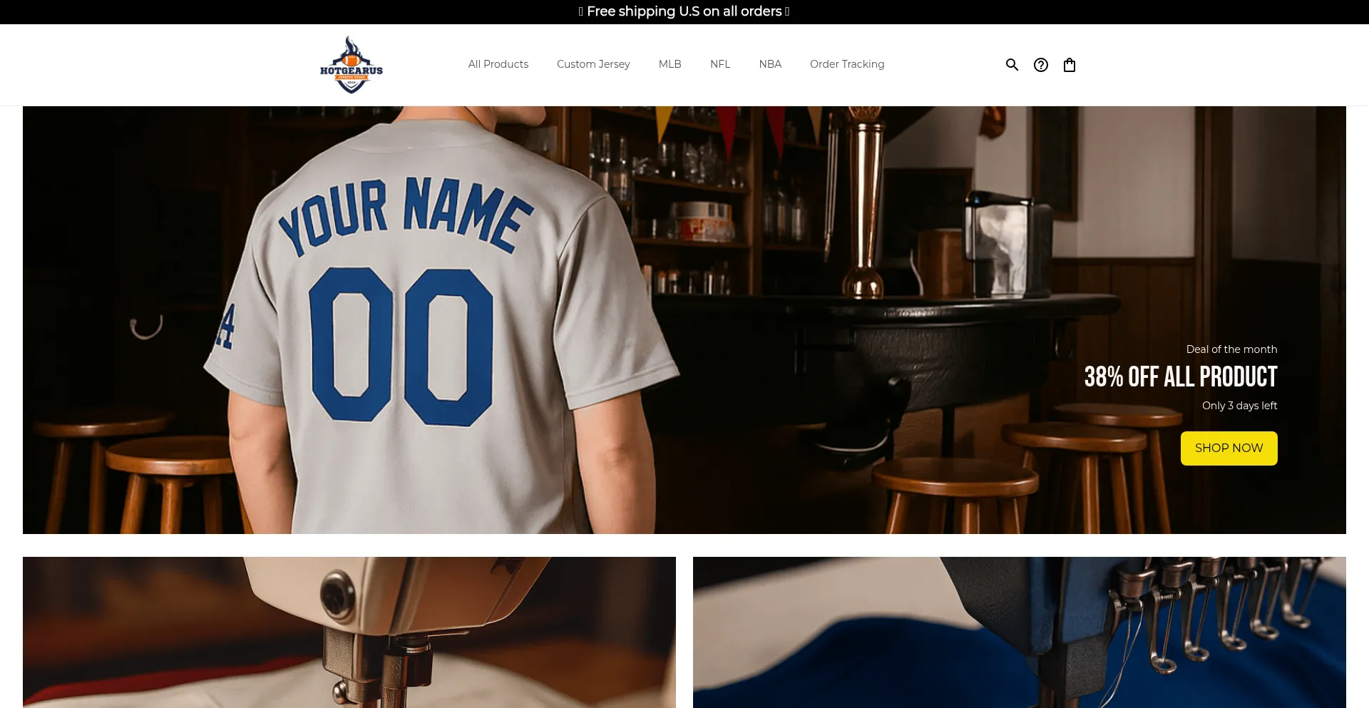 Website screenshot of Hotgearus.com