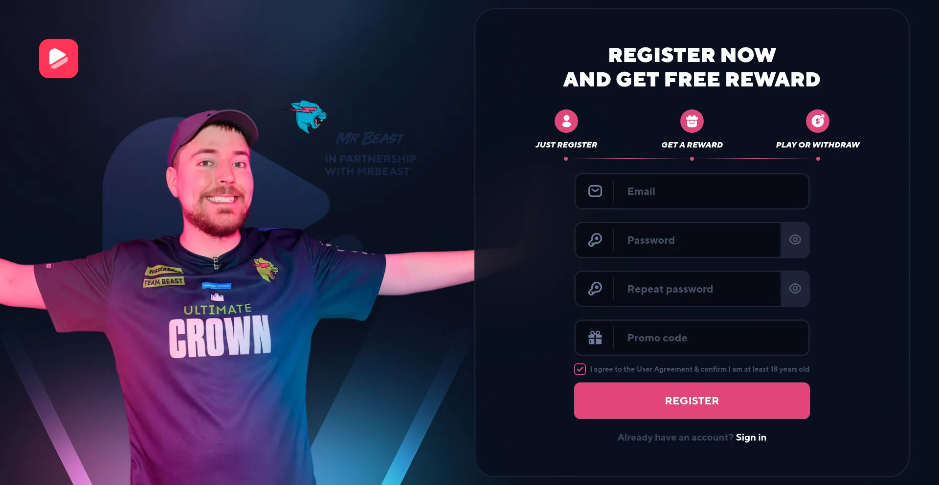Website screenshot of Hotwestwins.buzz