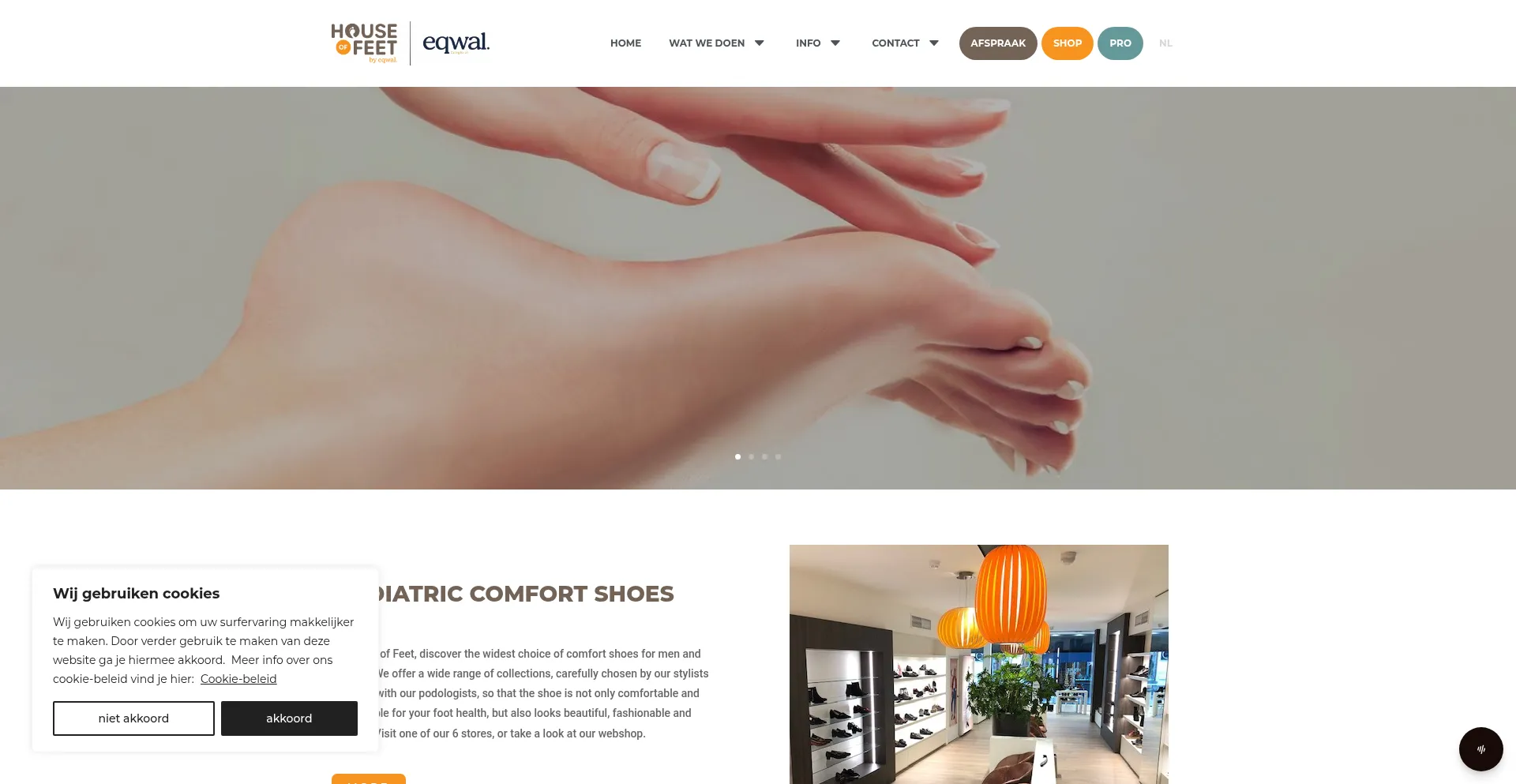 Website screenshot of Houseoffeet.be