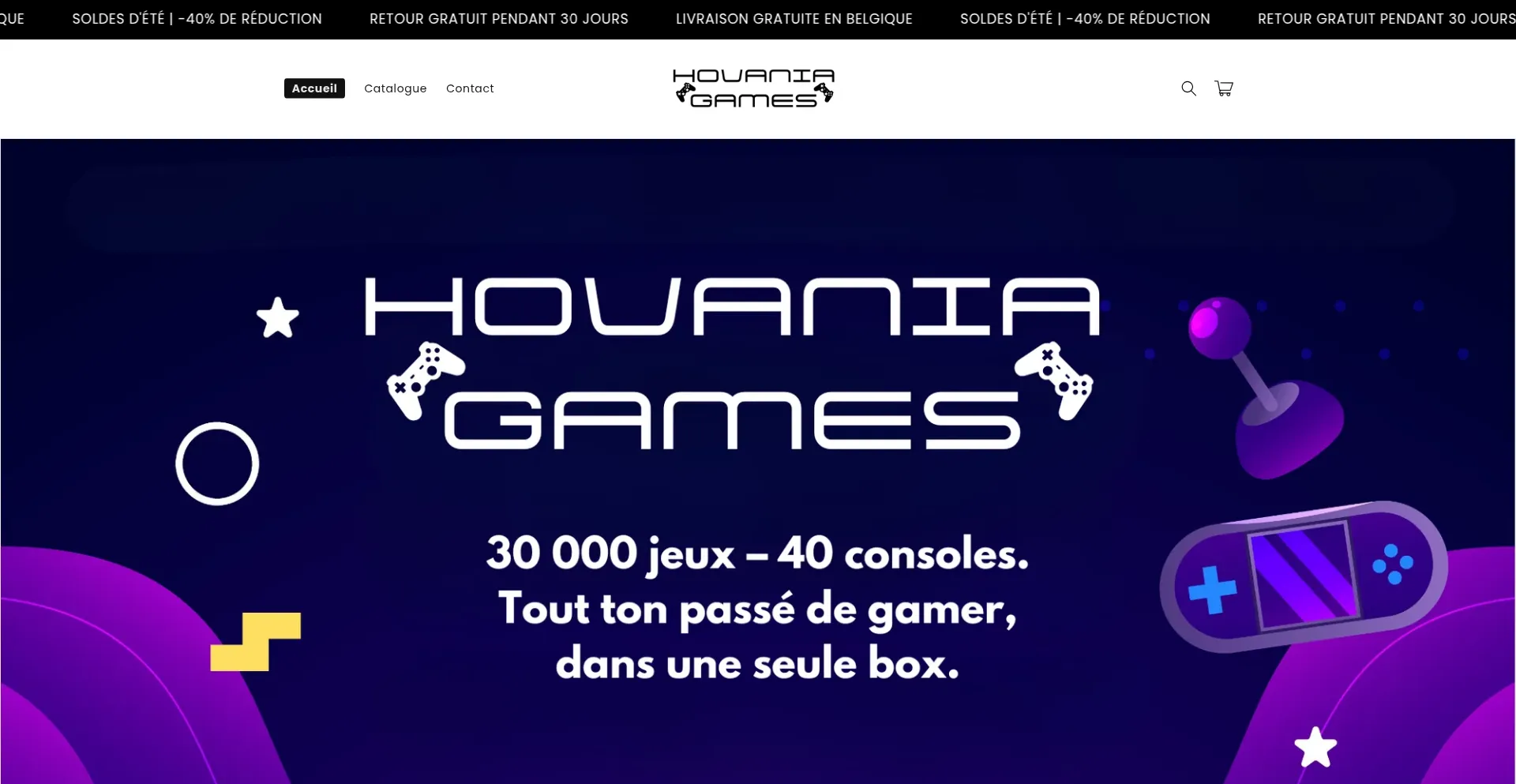 Website screenshot of Hovania.com