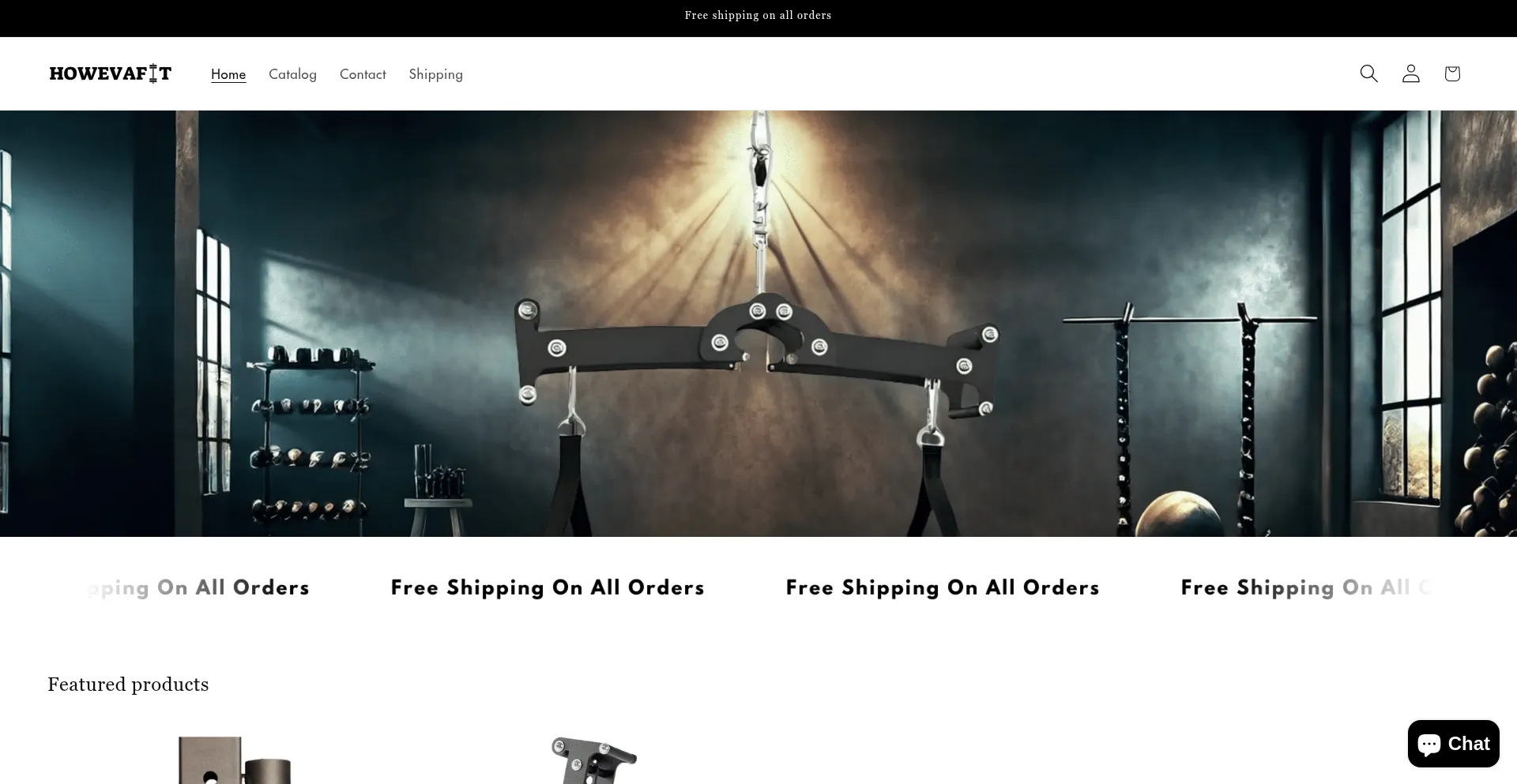 Website screenshot of Howevafit.com