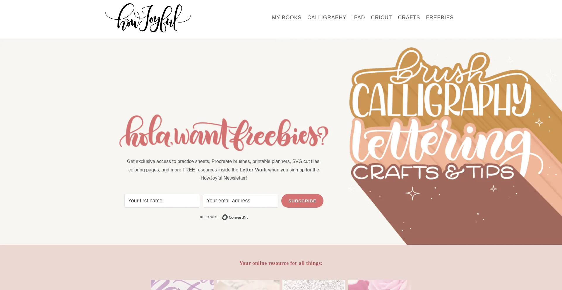 Website screenshot of Howjoyful.com