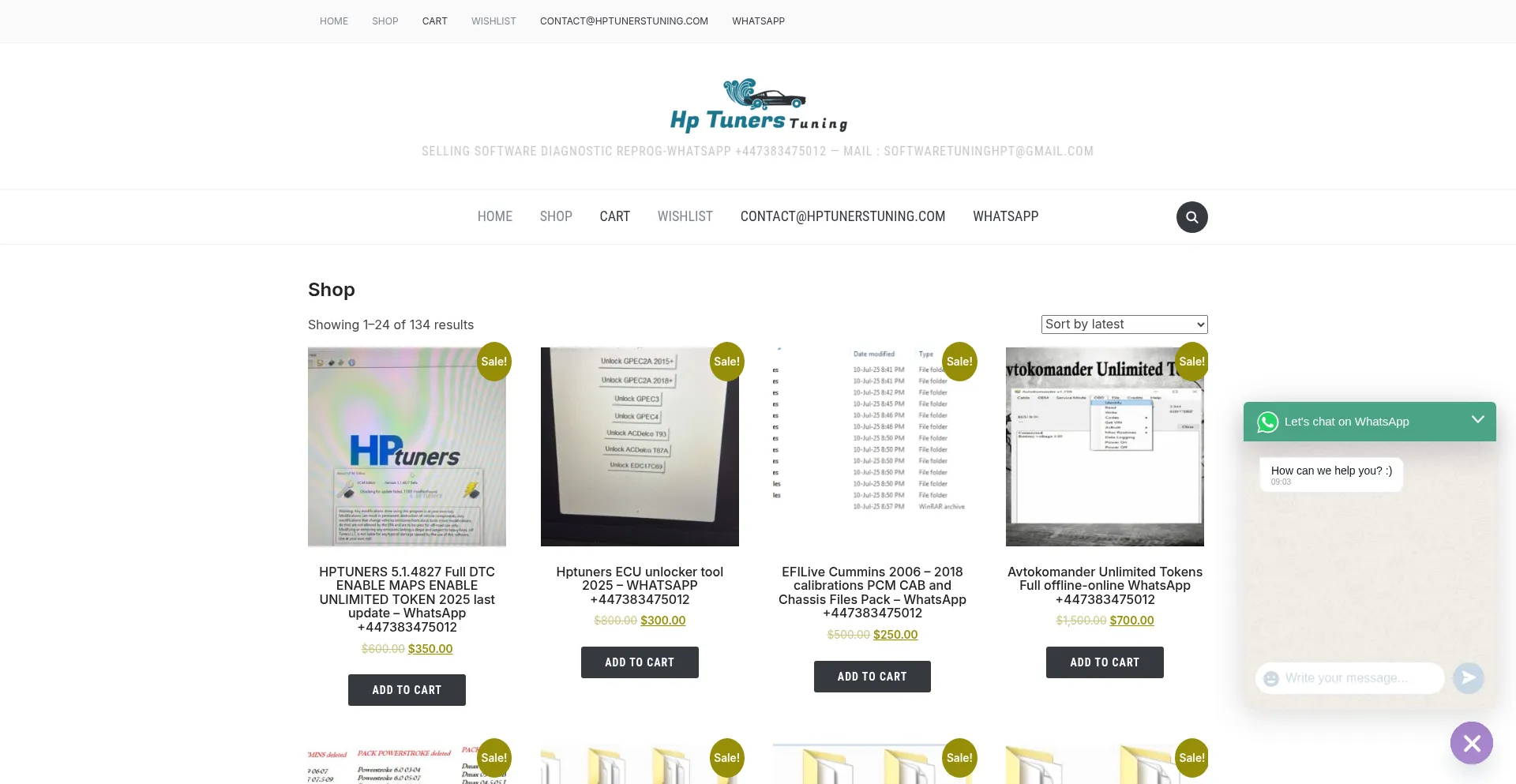 Website screenshot of Hptunerstuning.com