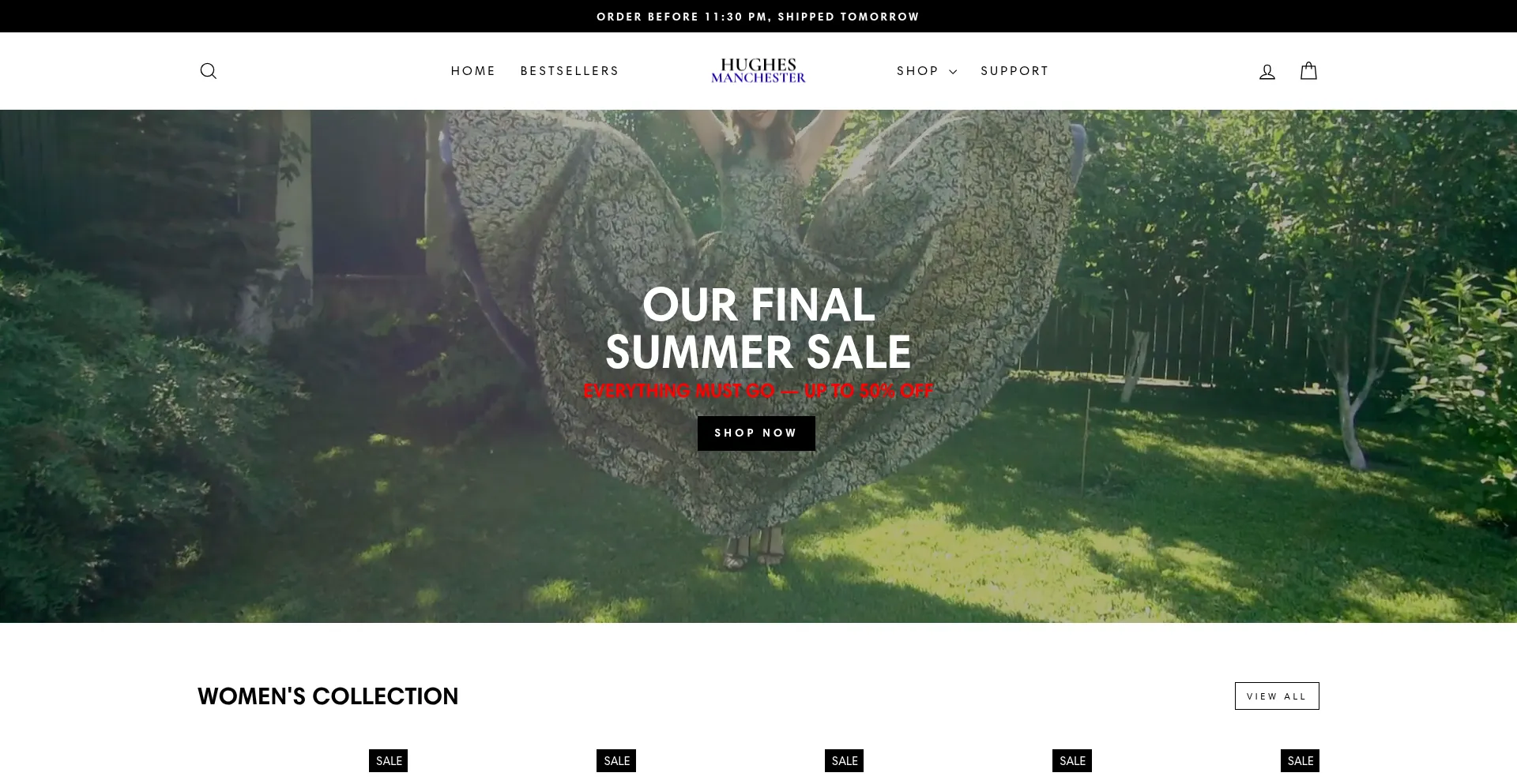 Website screenshot of Hughes-manchester.com