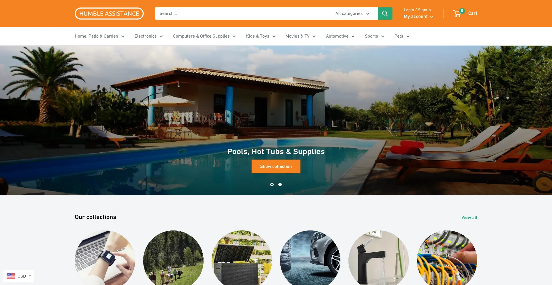 Website screenshot of Humbleace.com