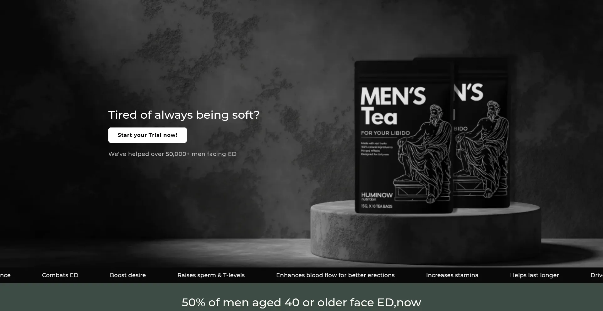 Website screenshot of Huminow.com