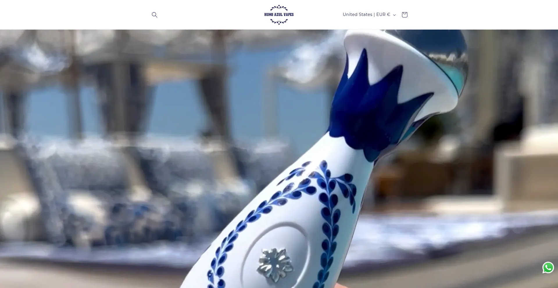 Website screenshot of Humoazulvapes.com