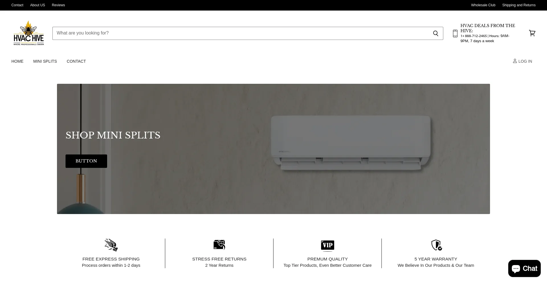 Website screenshot of Hvachive.com