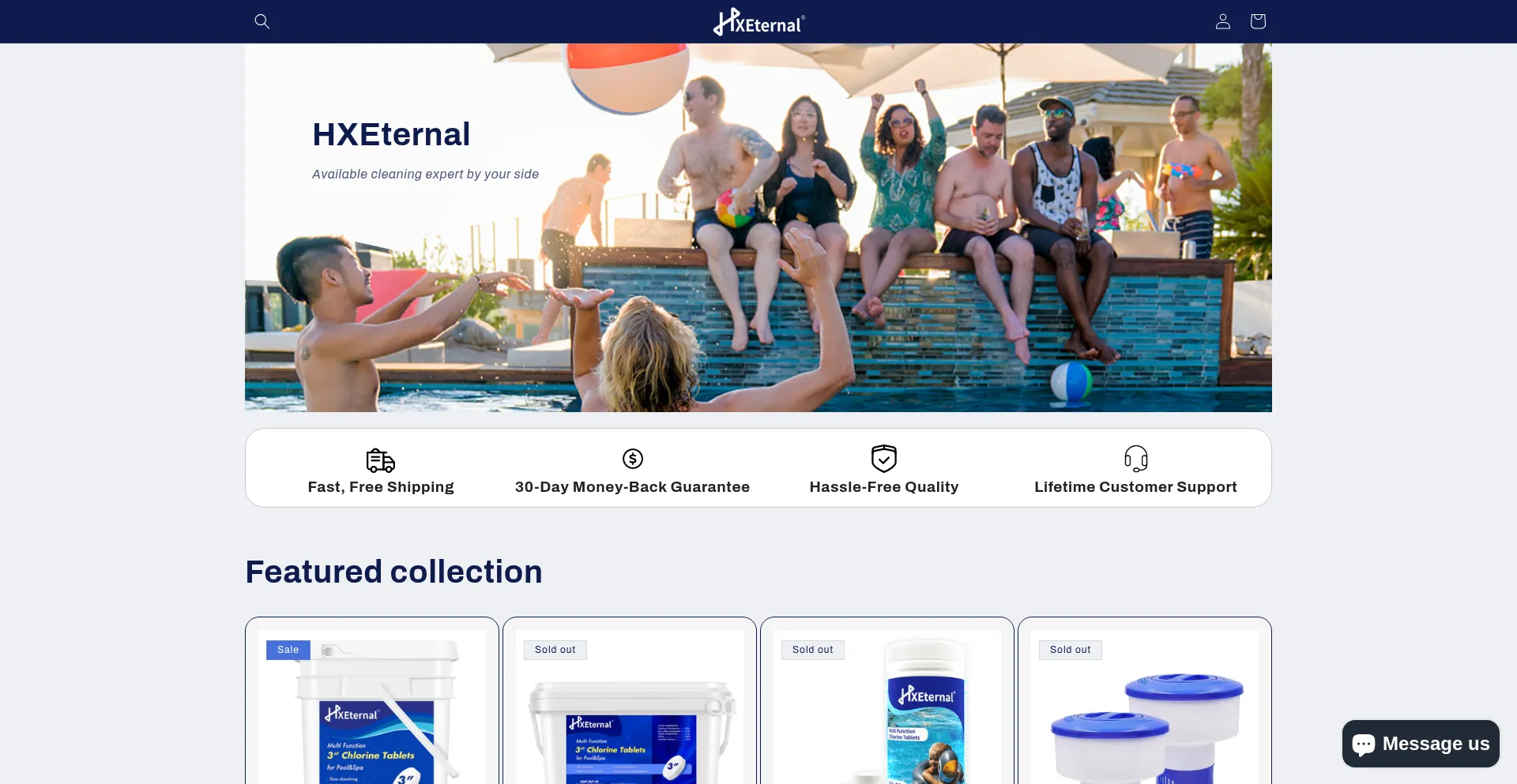 Website screenshot of Hxeternal.com