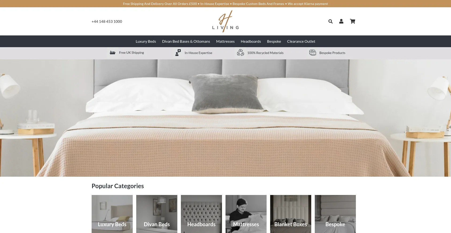 Website screenshot of Hyderliving.com