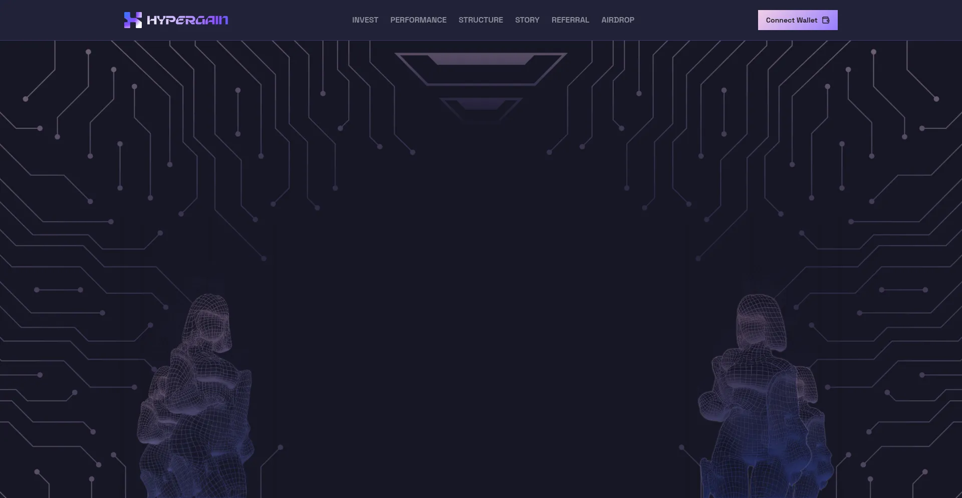 Website screenshot of Hypergain.ai