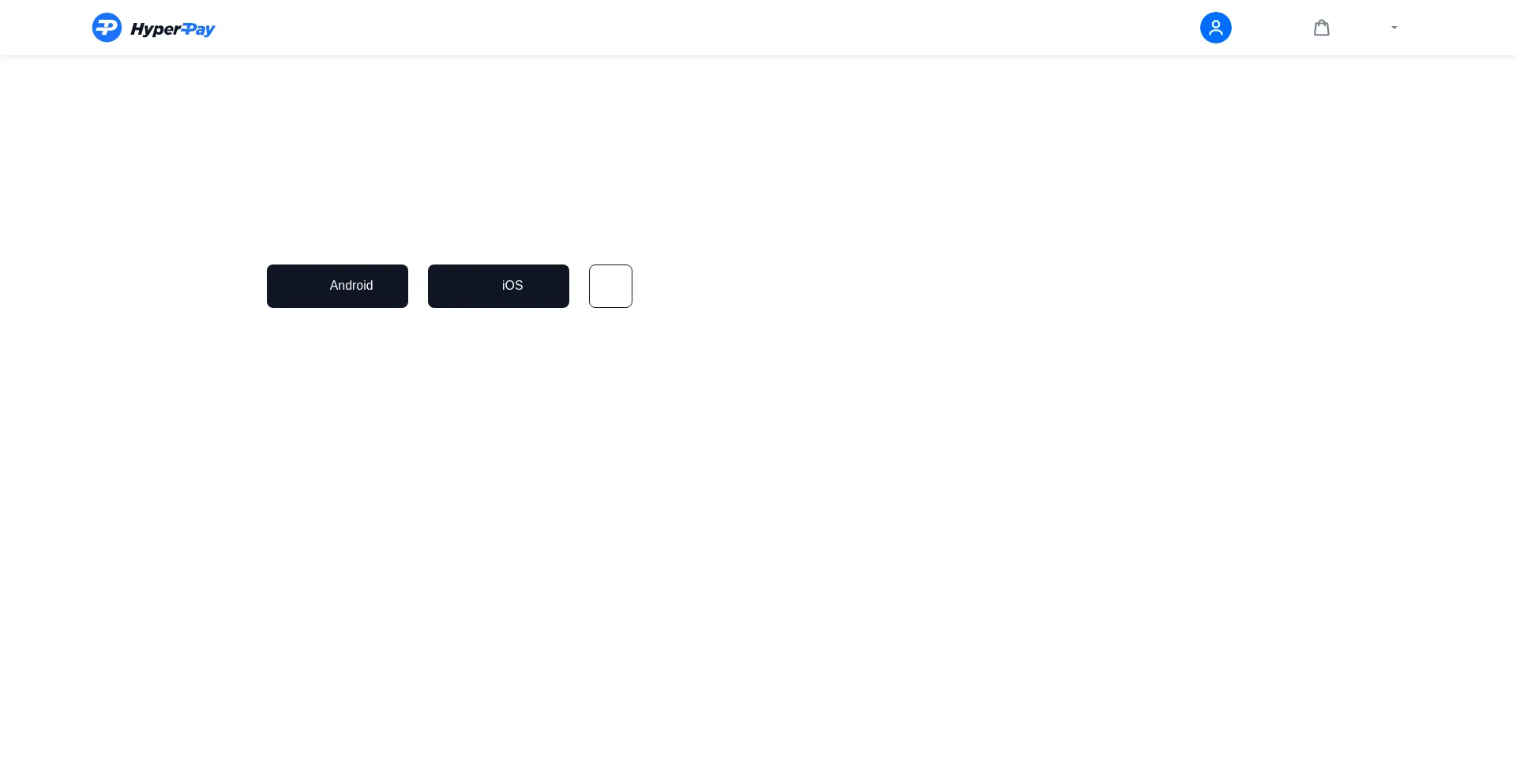 Website screenshot of Hyperpay.tech