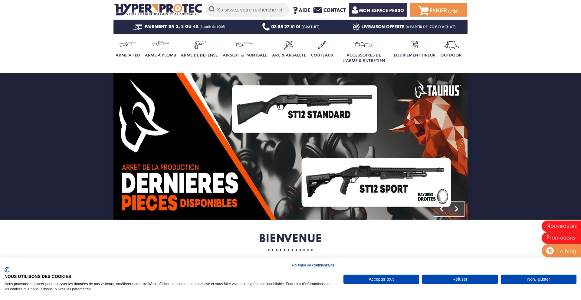 Website screenshot of Hyperprotec.com