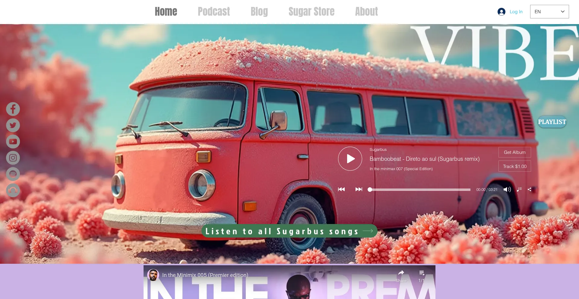 Website screenshot of Iamsugarbus.com