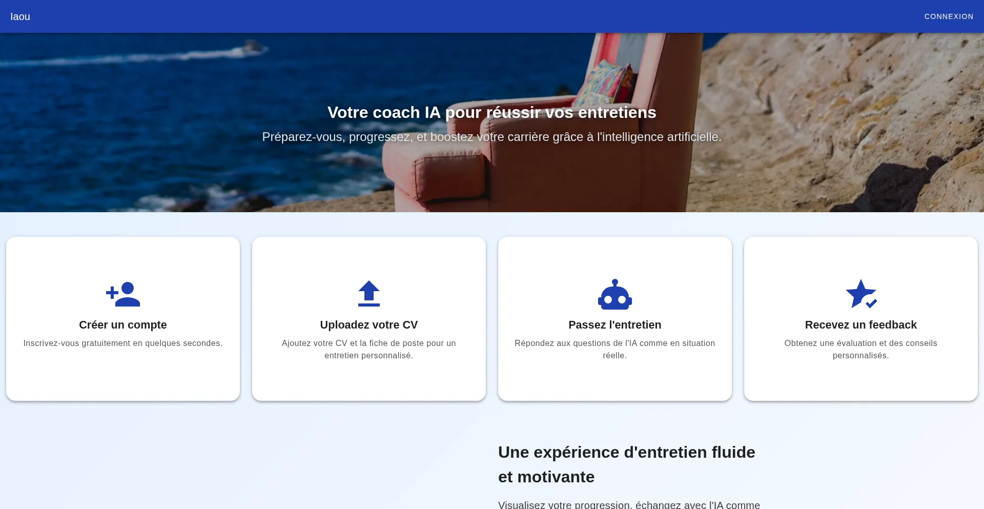 Website screenshot of Iaou.info